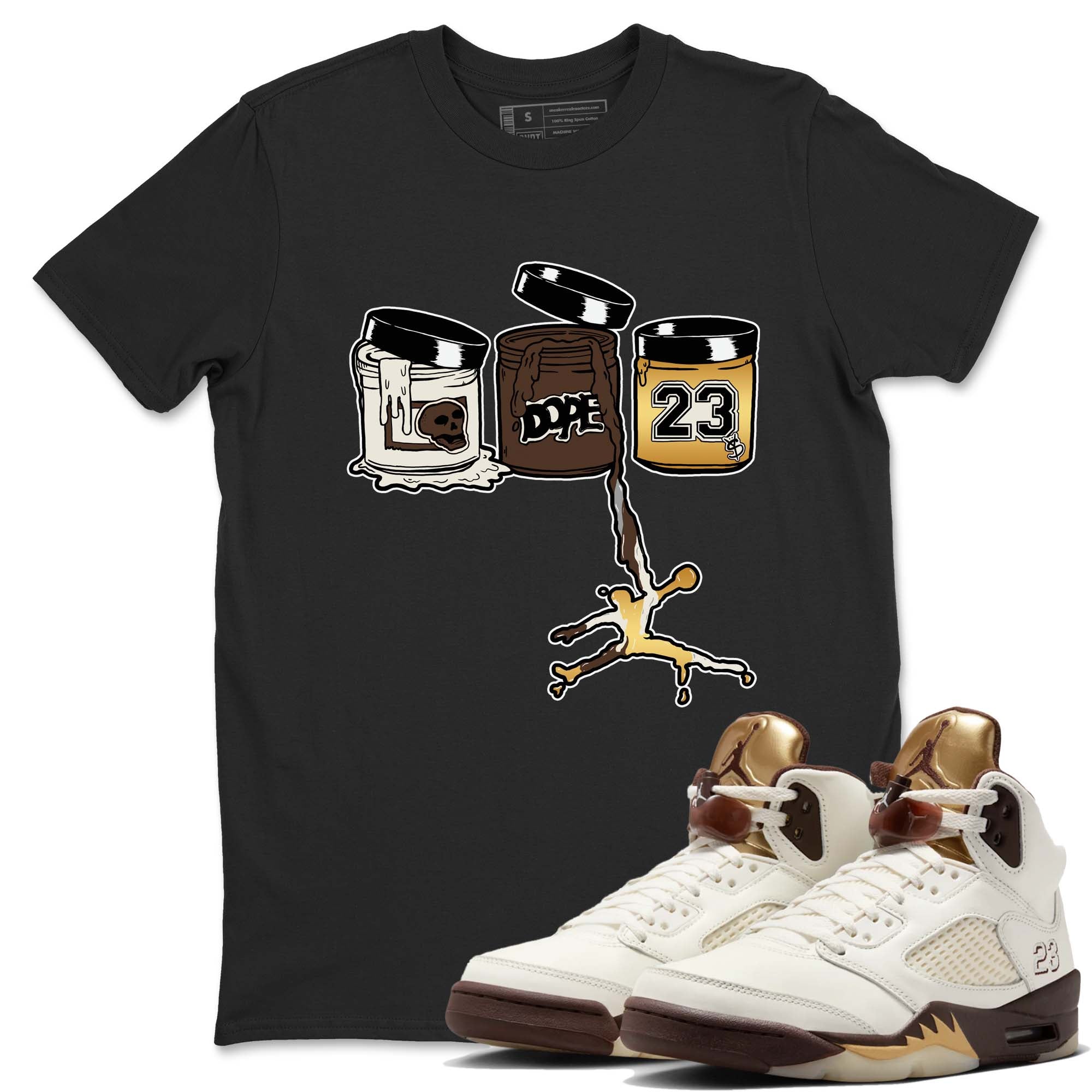 Jordan Paint snkmatch Tees - Air Jordan 5 Golden Ticket