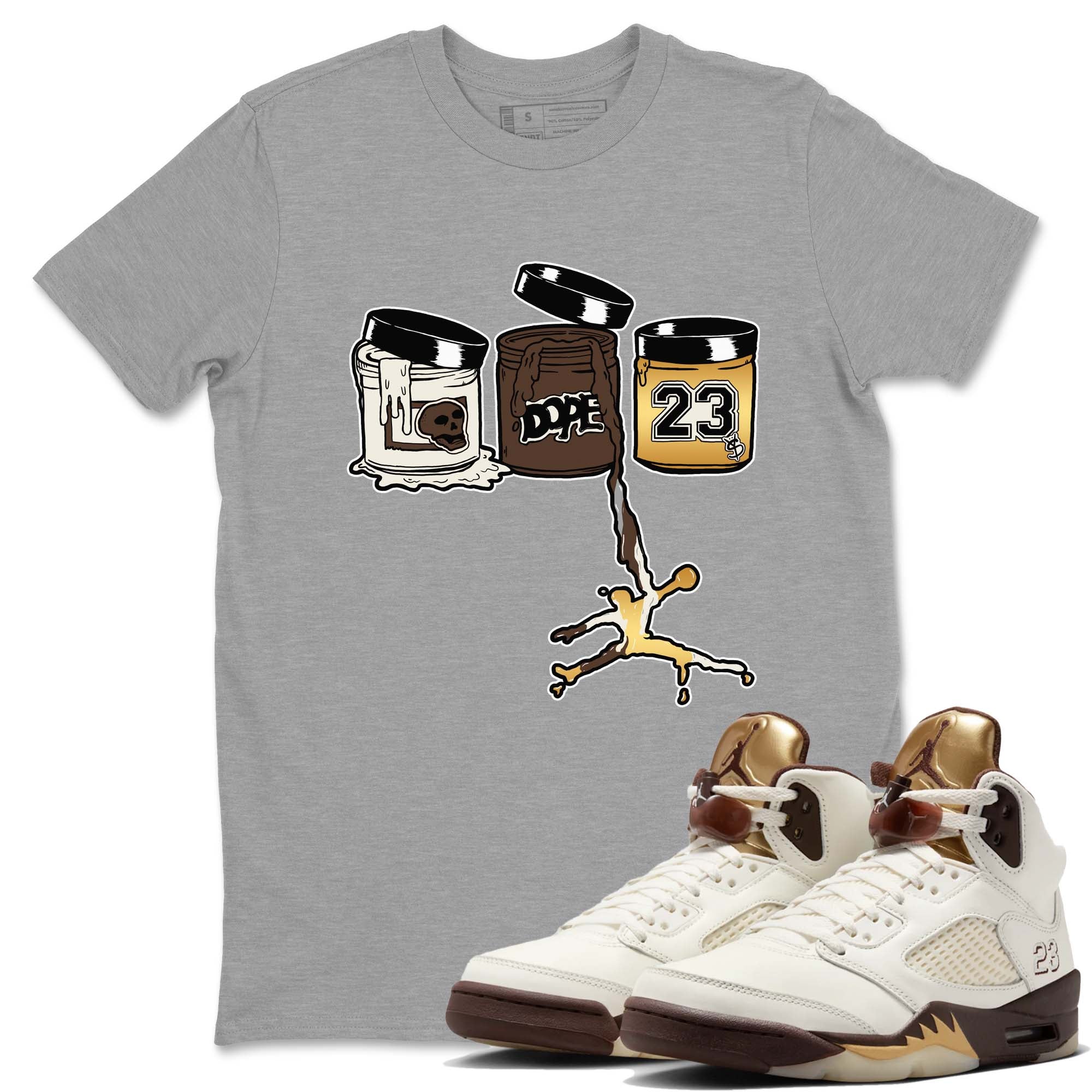 Jordan Paint snkmatch Tees - Air Jordan 5 Golden Ticket