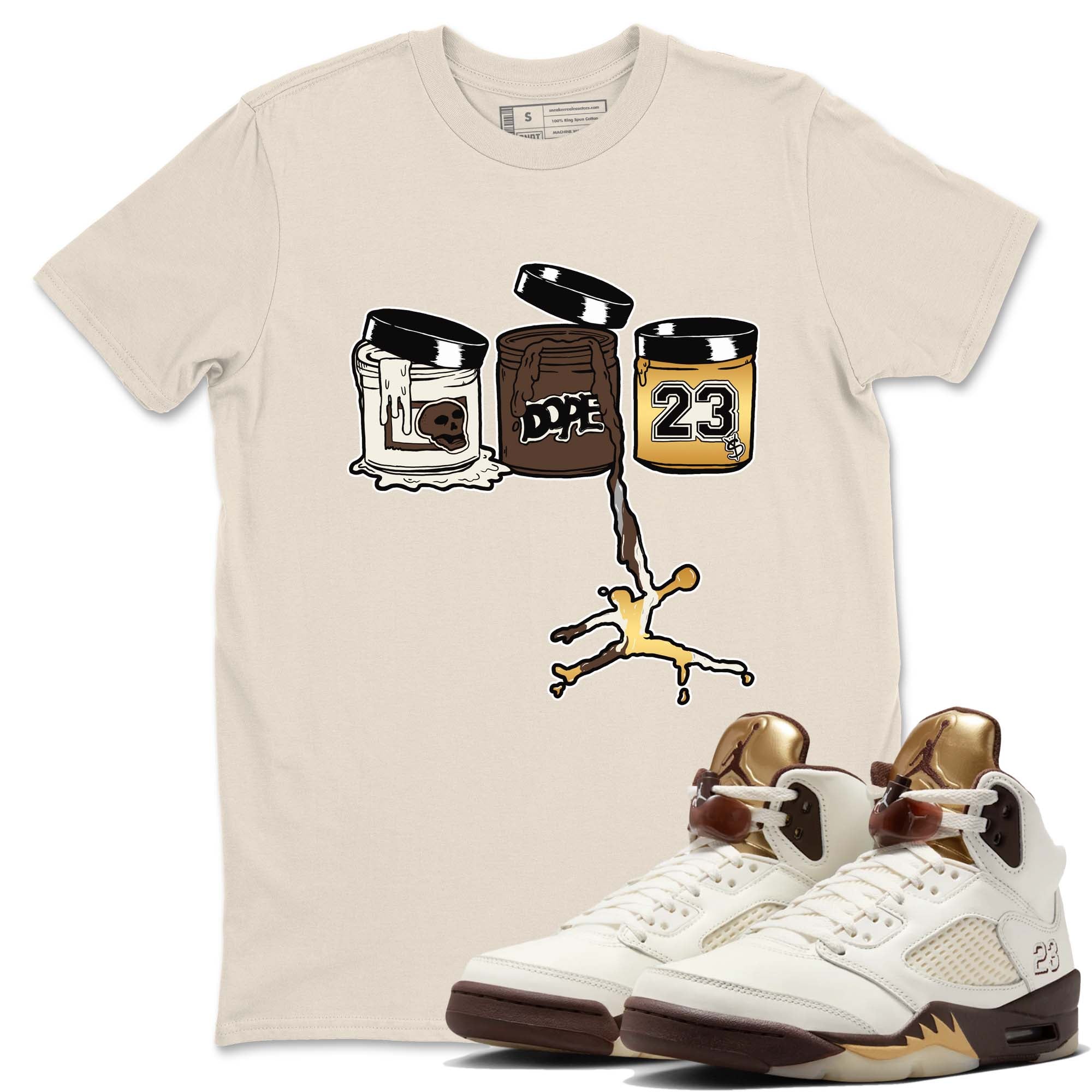 Jordan Paint snkmatch Tees - Air Jordan 5 Golden Ticket