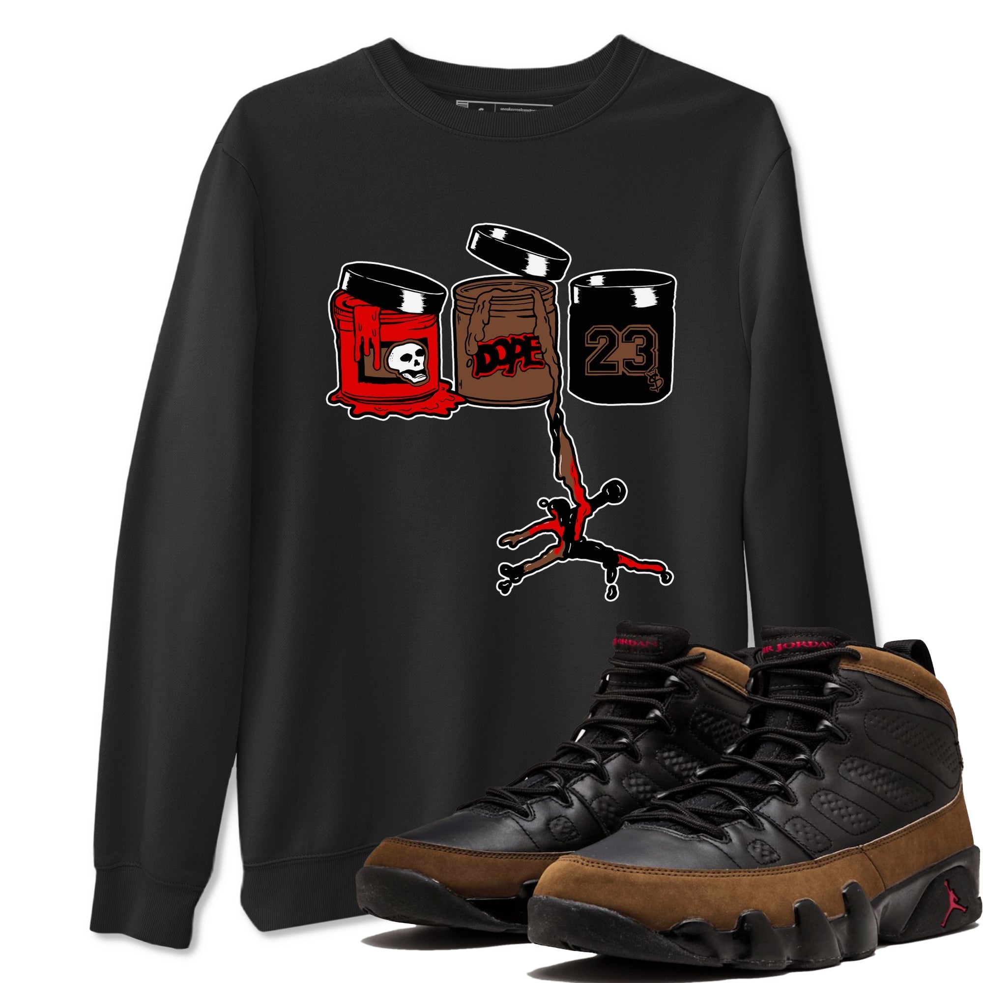 Jordan Paint snkmatch Tees - Air Jordan 9 Olive