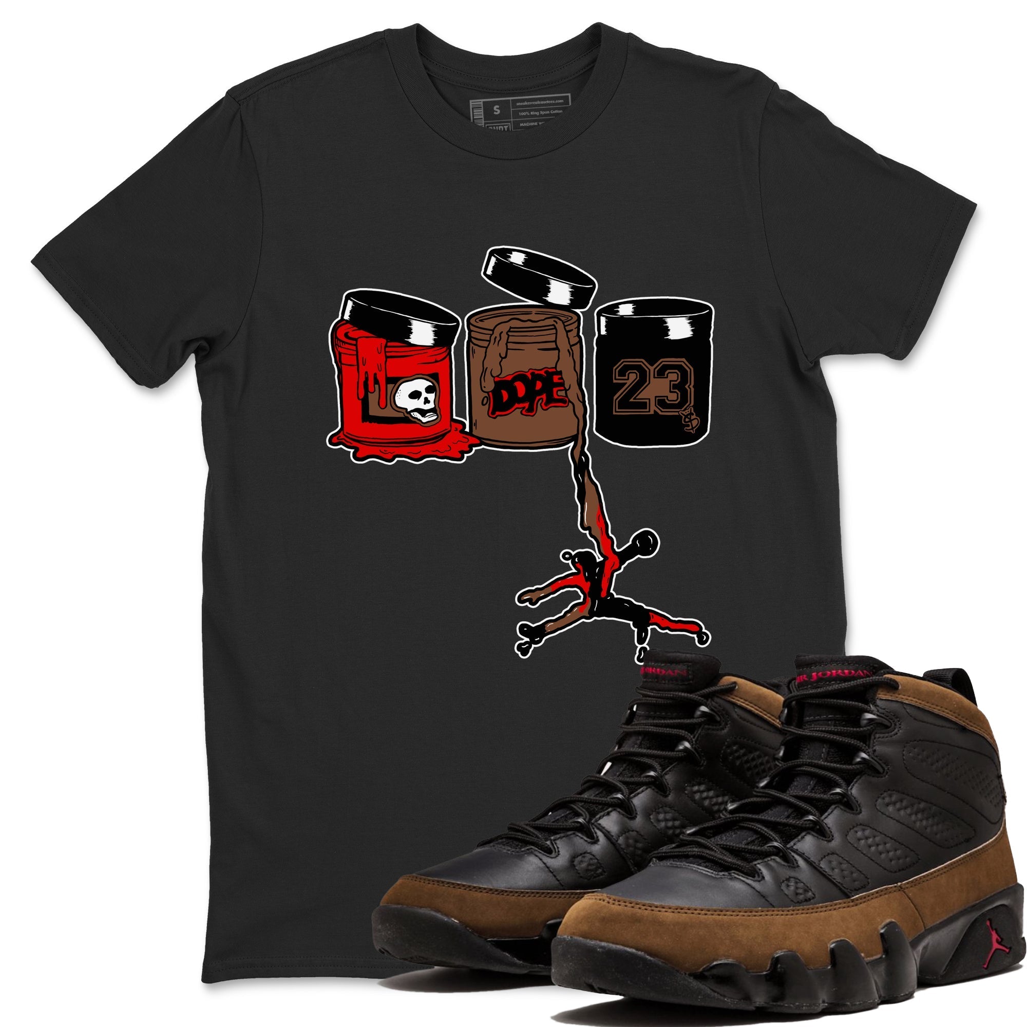 Jordan Paint snkmatch Tees - Air Jordan 9 Olive