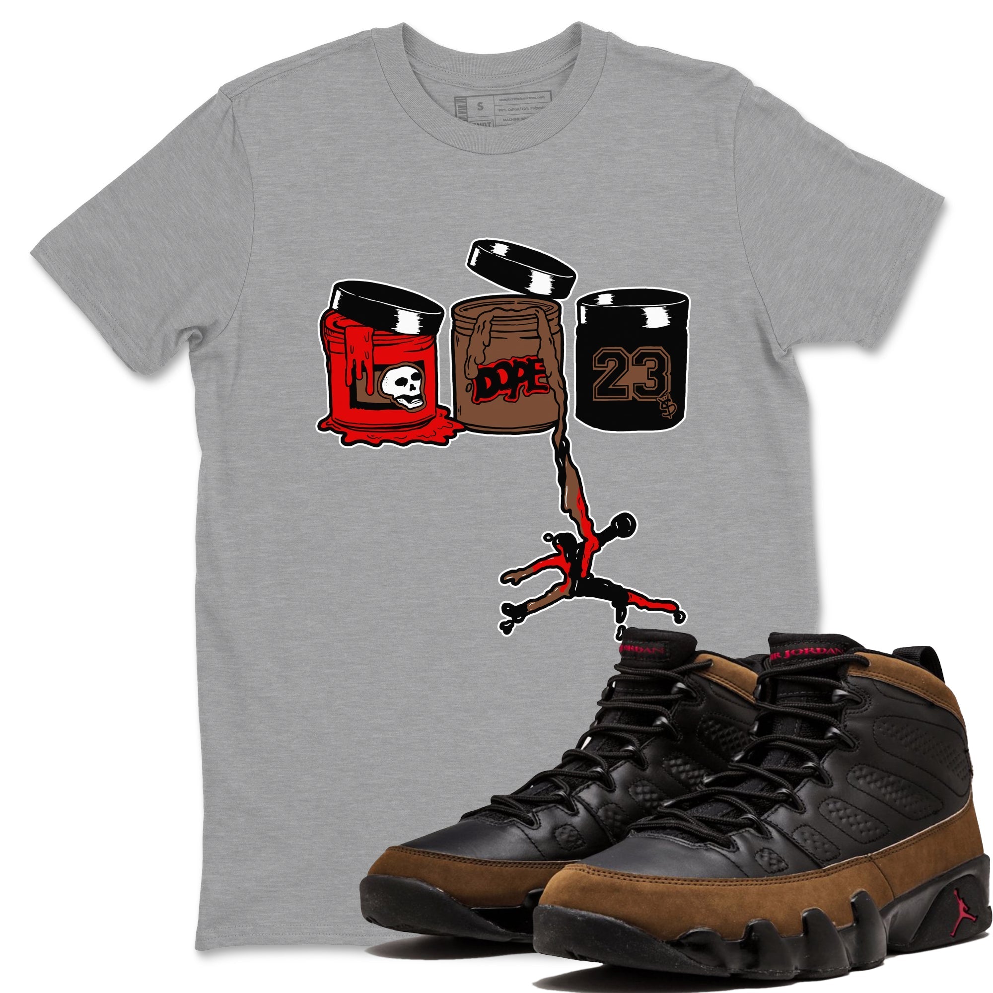 Jordan Paint snkmatch Tees - Air Jordan 9 Olive
