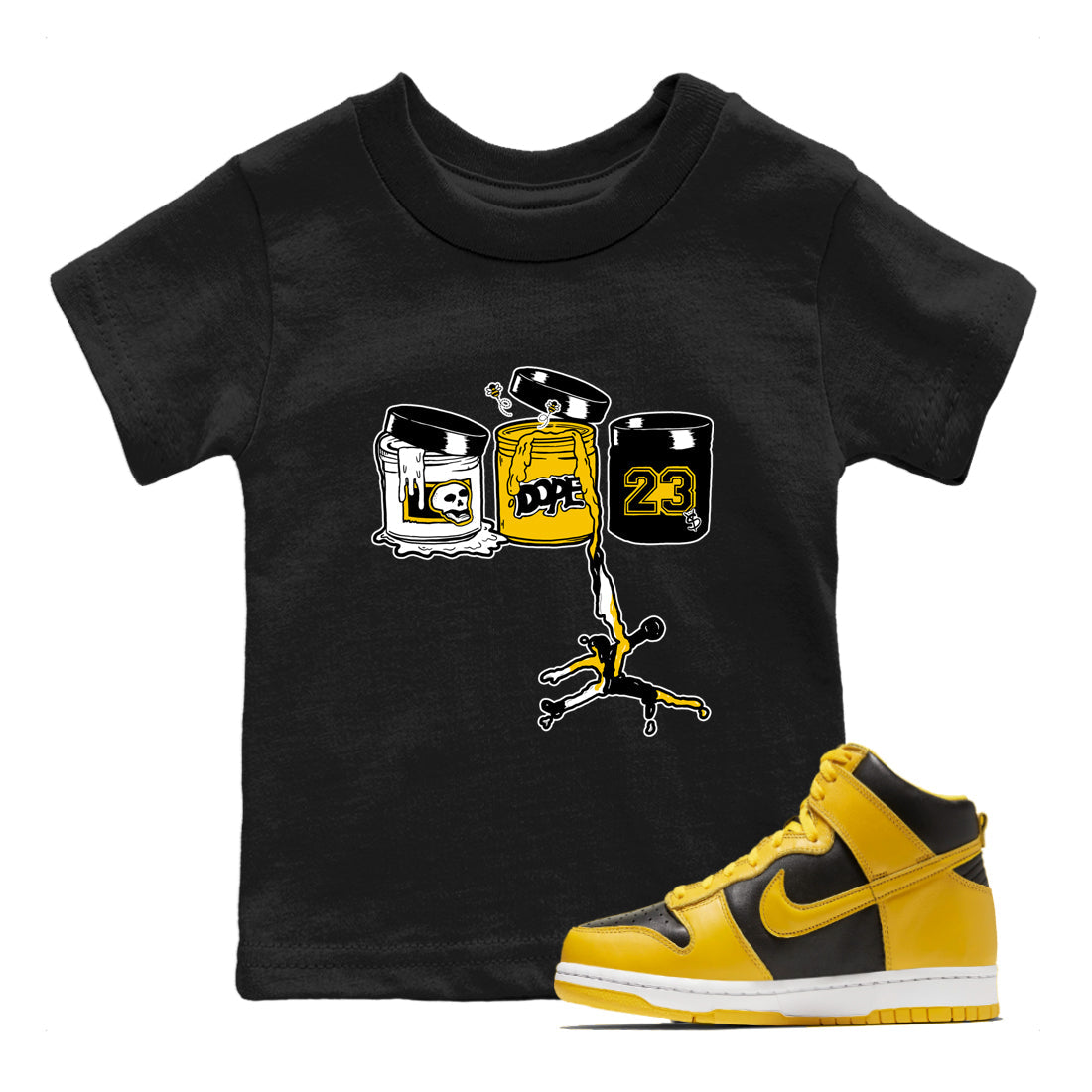 Jordan Paint snkmatch Tees Kids - Dunk High Pollen