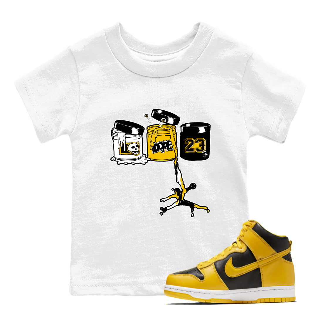 Jordan Paint snkmatch Tees Kids - Dunk High Pollen