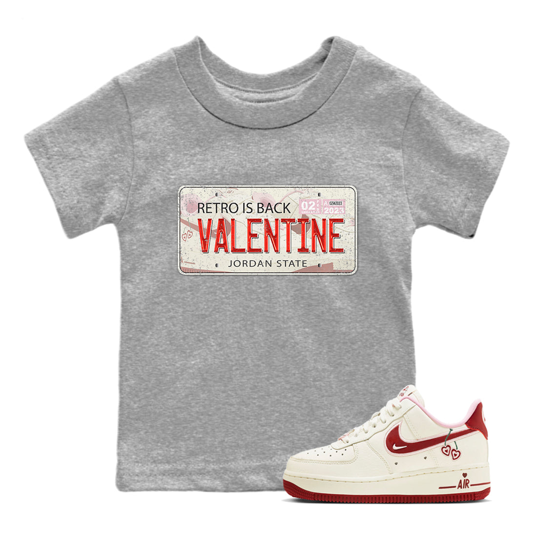 Jordan Plate Kids Tops - Air Force 1 Valentines Day