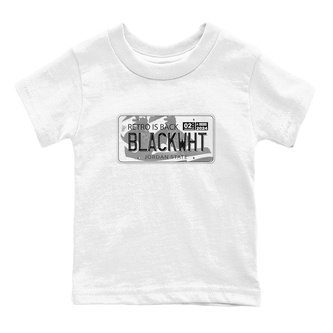 Jordan Plate snkmatch Tees Kids - Air Jordan 1 Black White