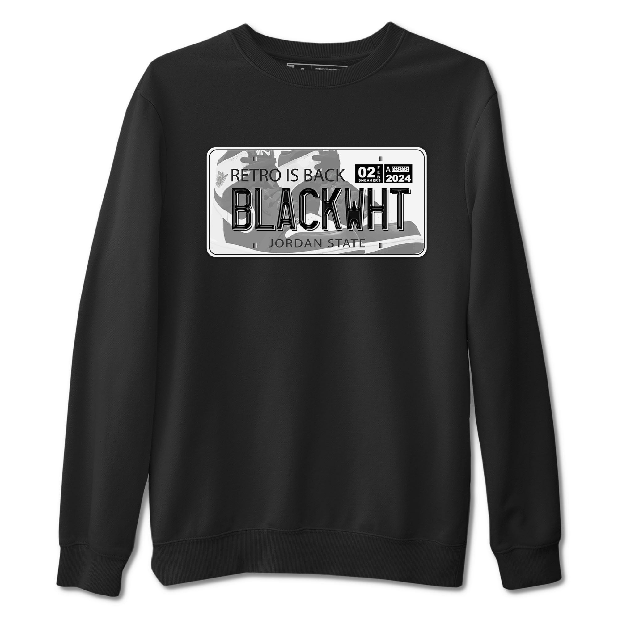 Jordan Plate snkmatch Tees - Air Jordan 1 Black White