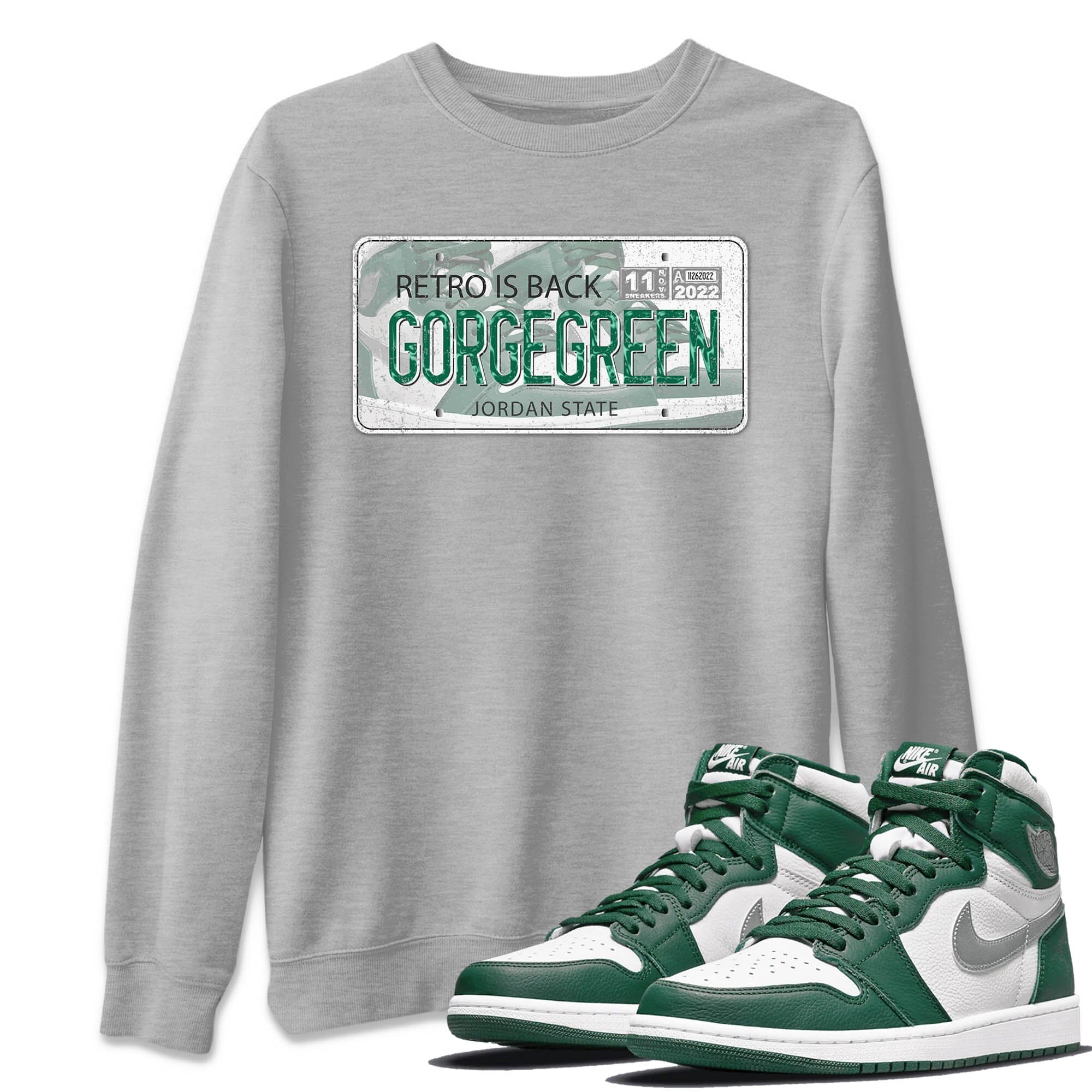 Jordan Plate Unisex Adult Tops - Air Jordan 1 Gorge Green