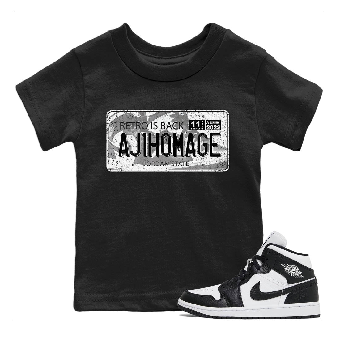 Jordan Plate Kids Tops - Air Jordan 1 Homage