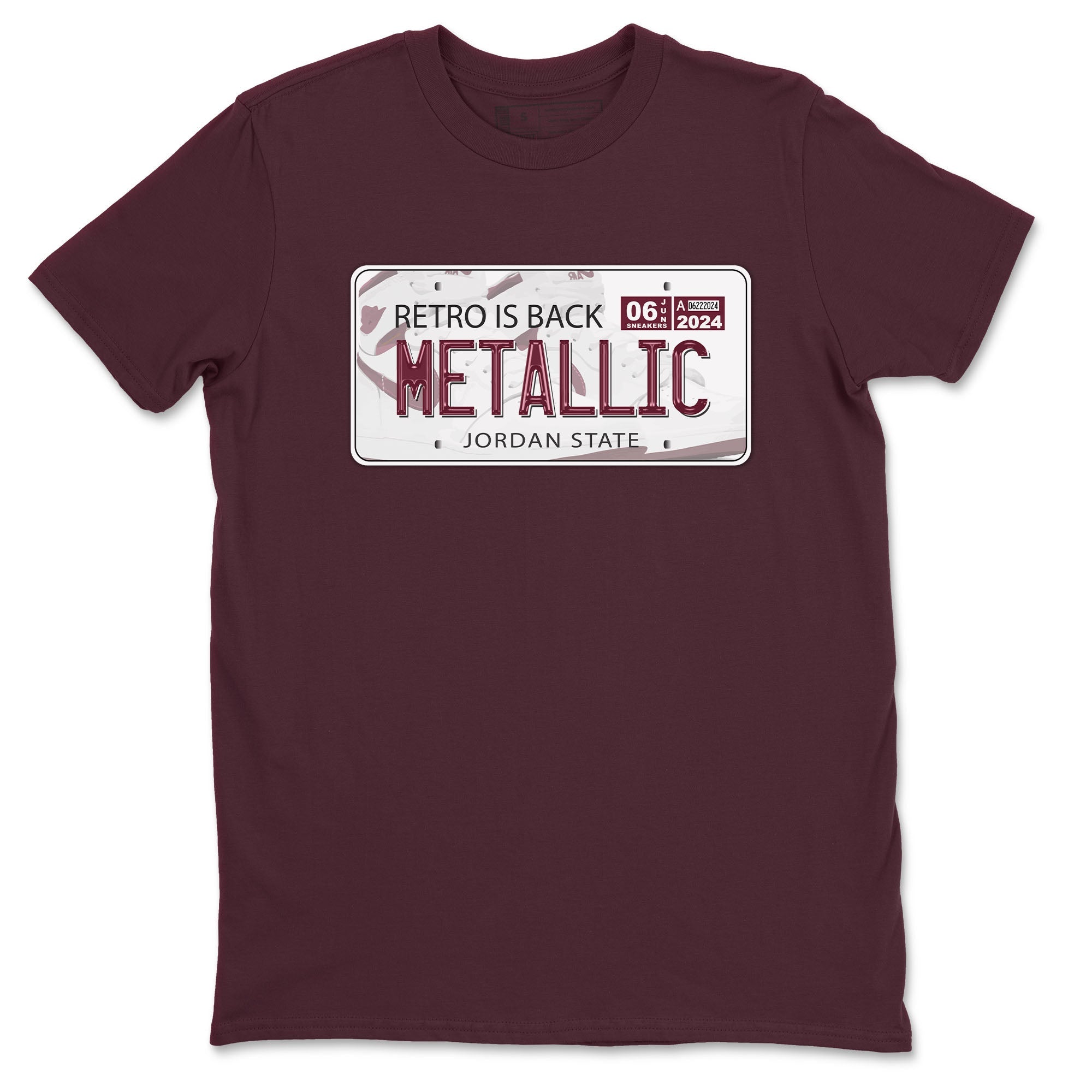 Jordan Plate snkmatch Tees - Air Jordan 1 Metallic Burgundy