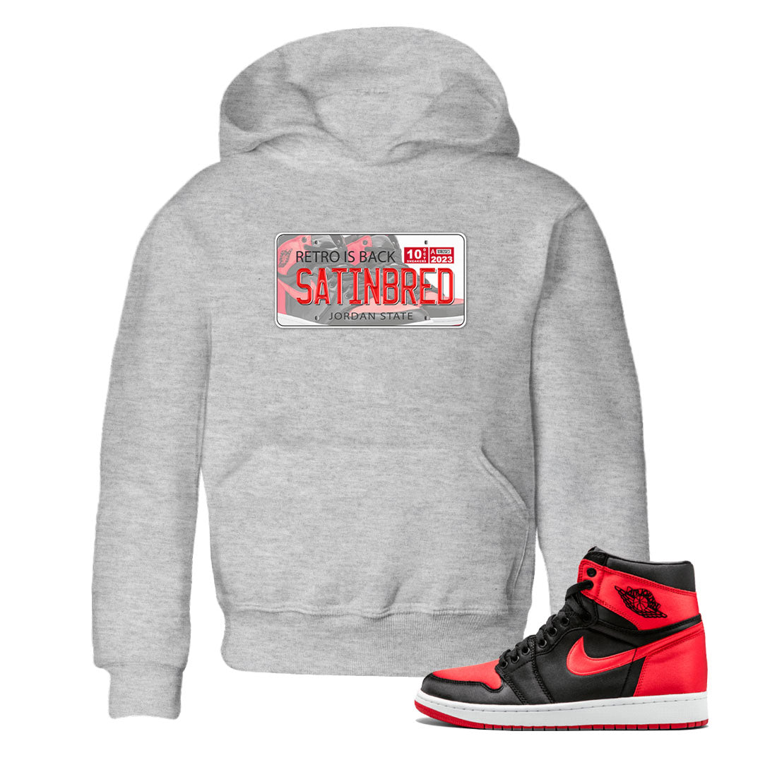 Jordan Plate snkmatch Tee Kids - Air Jordan 1 Satin Bred
