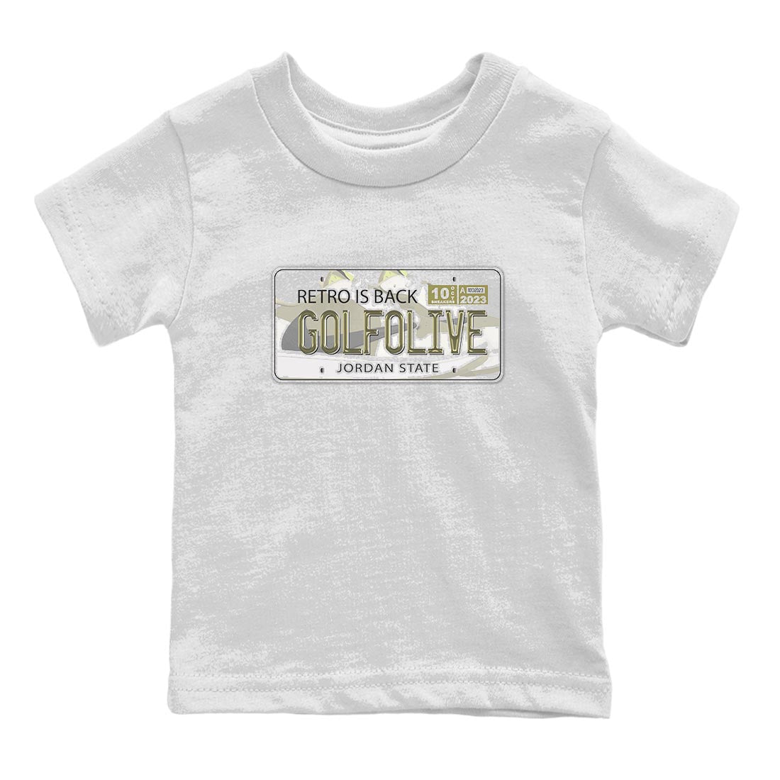 Jordan Plate snkmatch Tee Kids - Air Jordan 1 Travis Scott Golf Olive