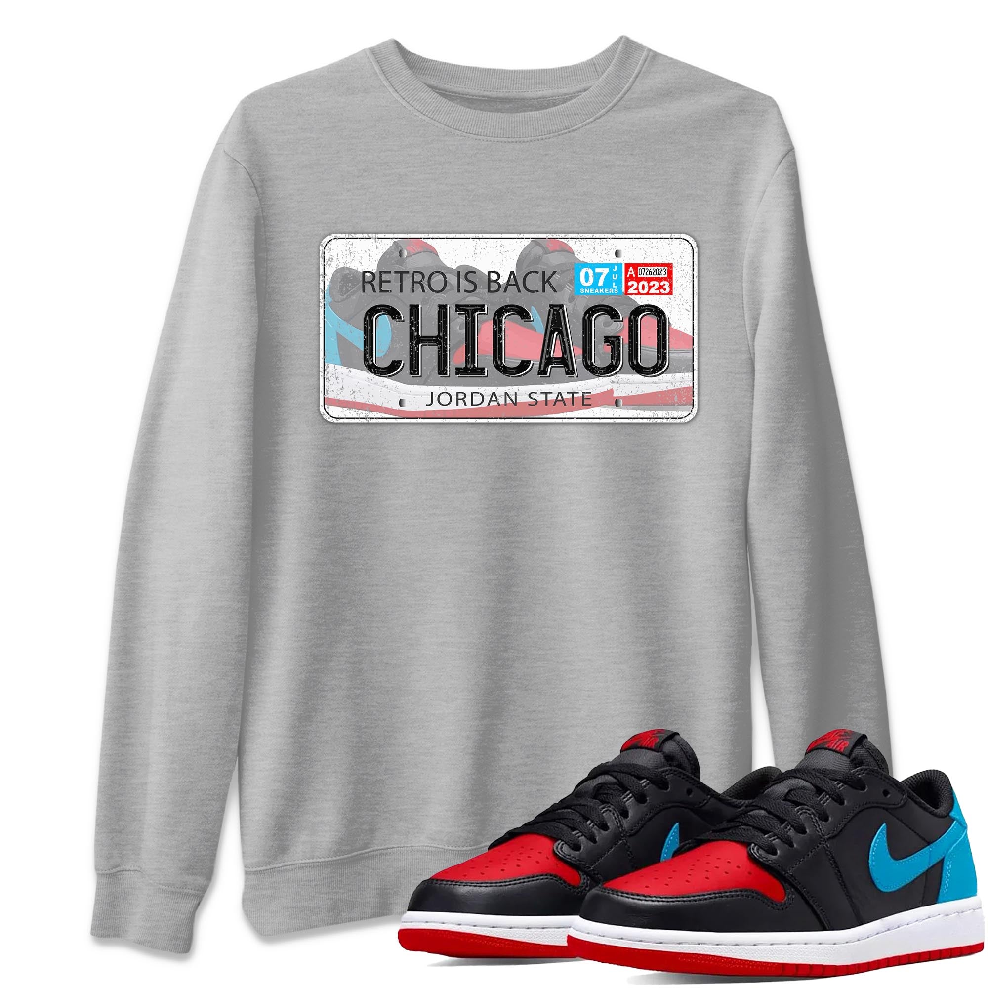 Jordan Plate snkmatch Tee - Air Jordan 1 UNC to Chicago