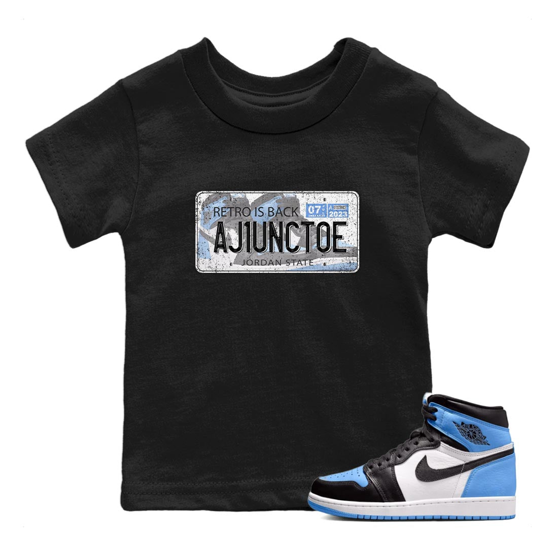 Jordan Plate snkmatch Tee Kids - Air Jordan 1 UNC Toe