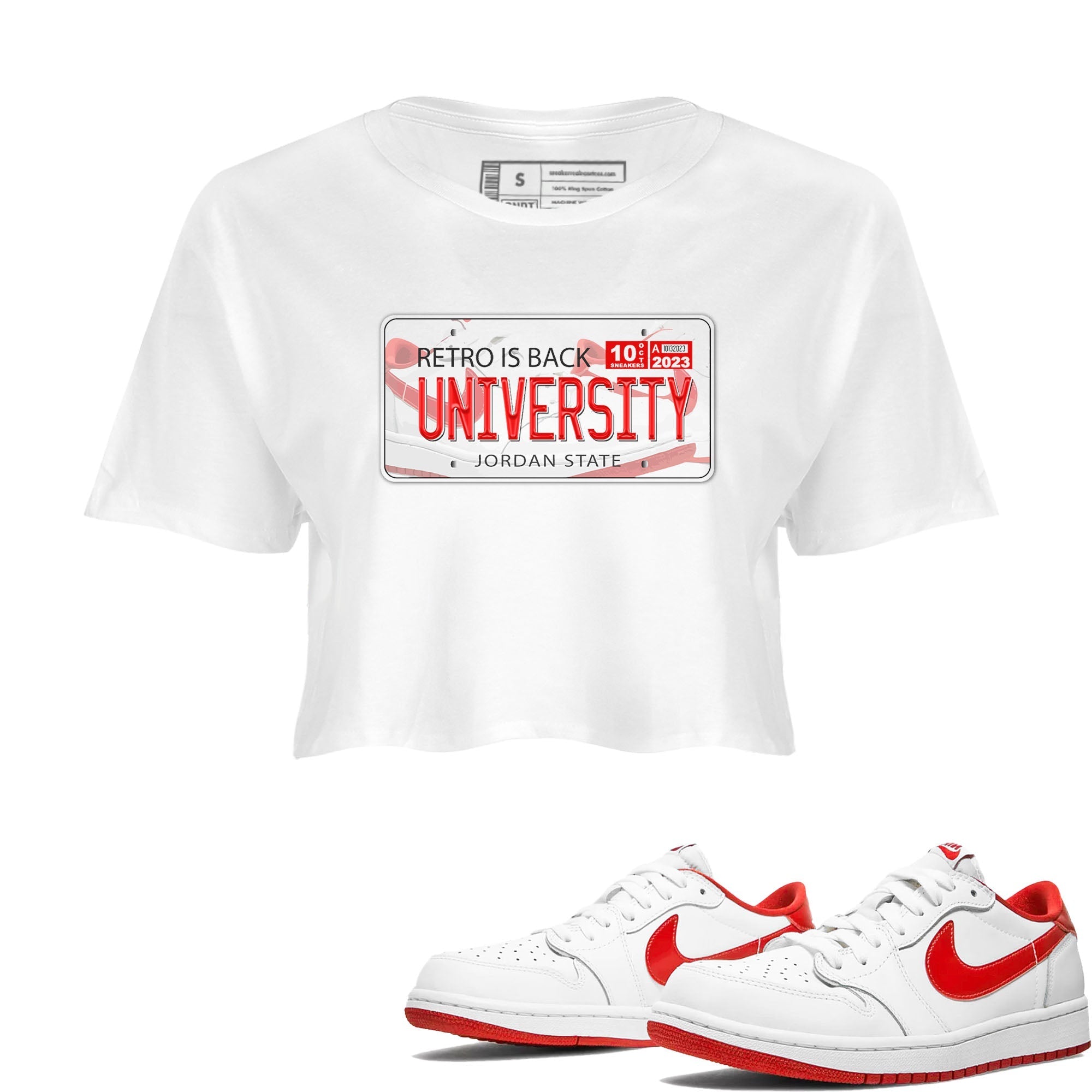 Jordan Plate snkmatch Women's Top - Air Jordan 1 University Red