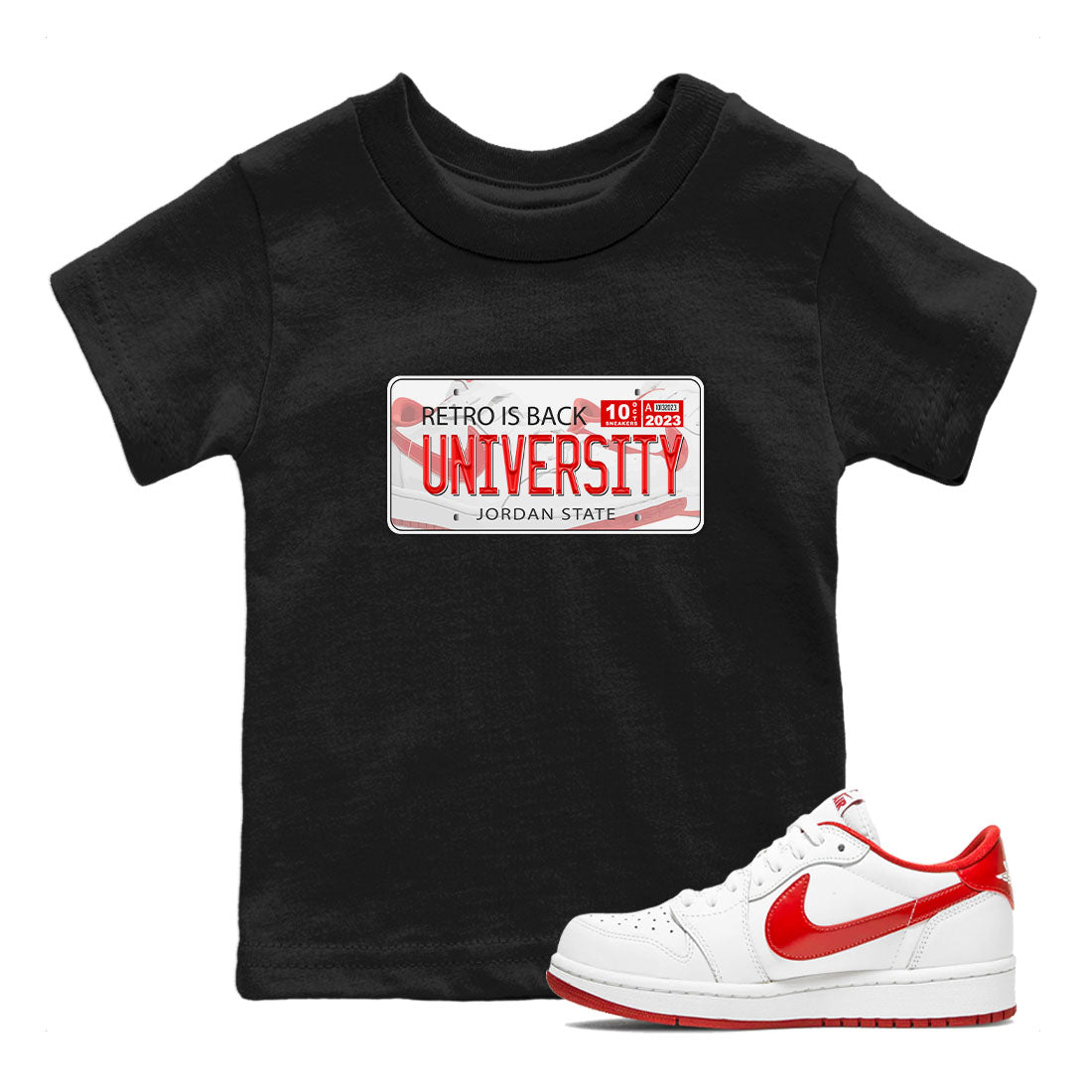 Jordan Plate snkmatch Tee Kids - Air Jordan 1 University Red