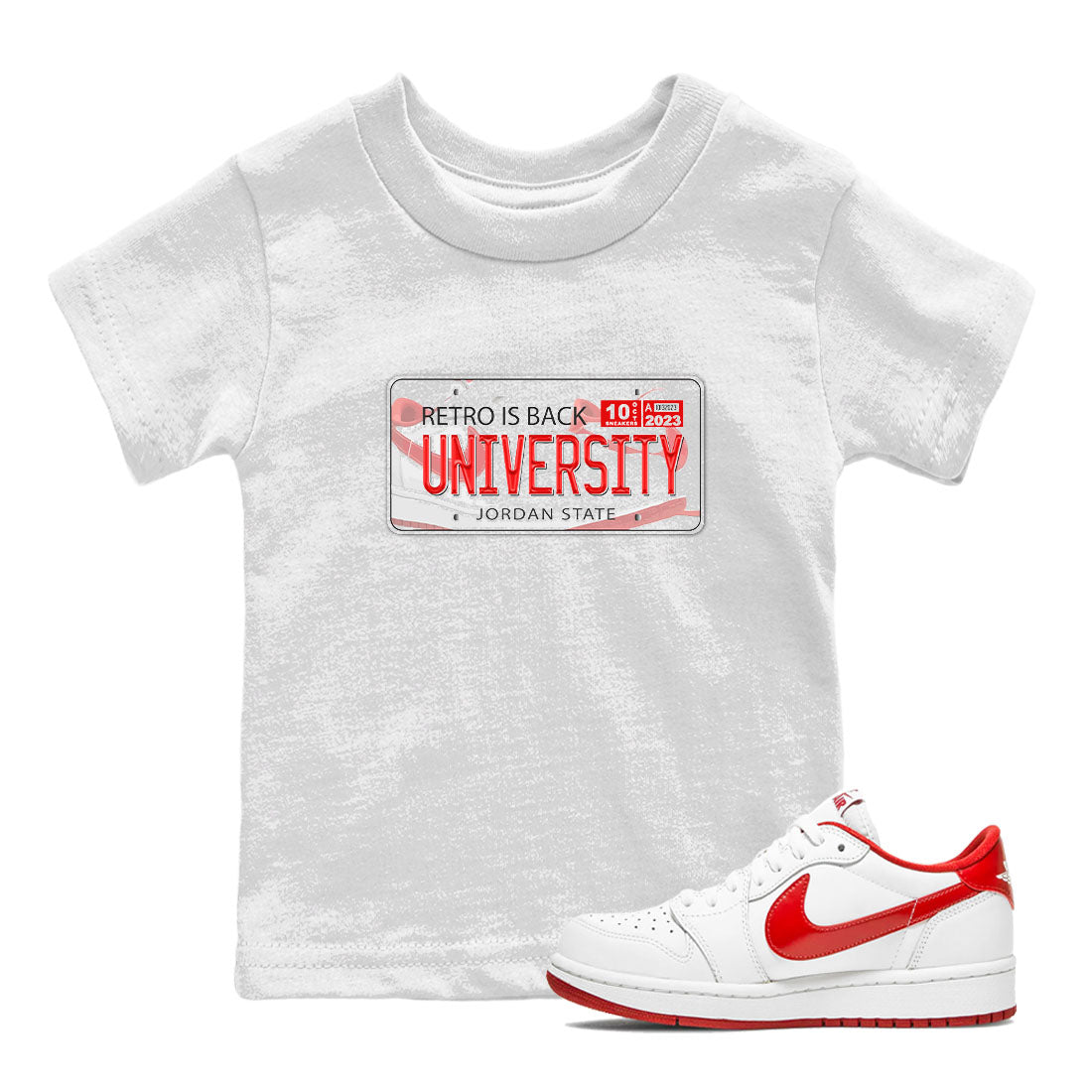 Jordan Plate snkmatch Tee Kids - Air Jordan 1 University Red
