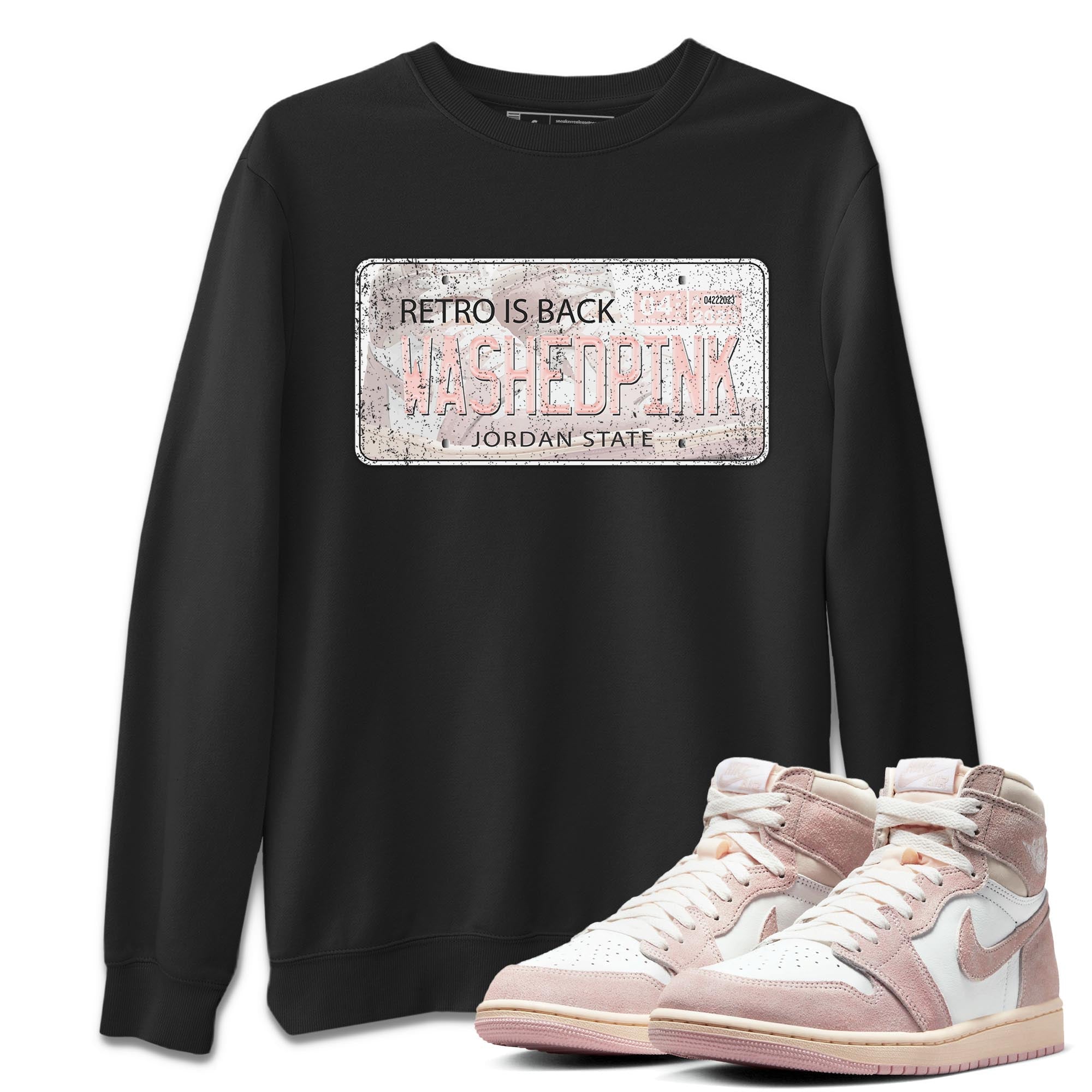 Jordan Plate Unisex Tops - Air Jordan 1 Washed Pink