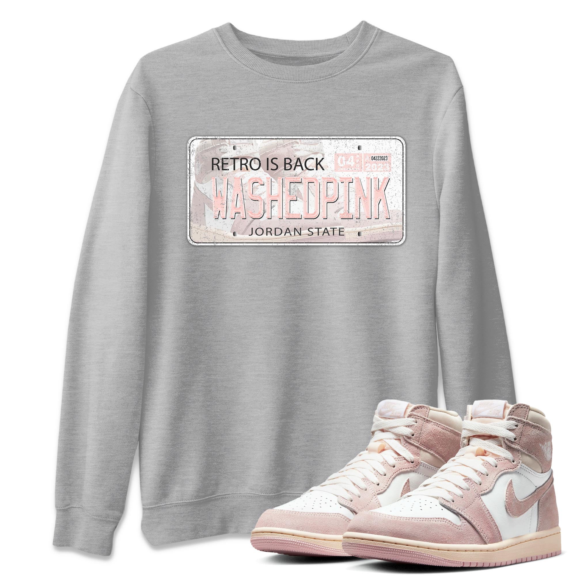 Jordan Plate Unisex Tops - Air Jordan 1 Washed Pink