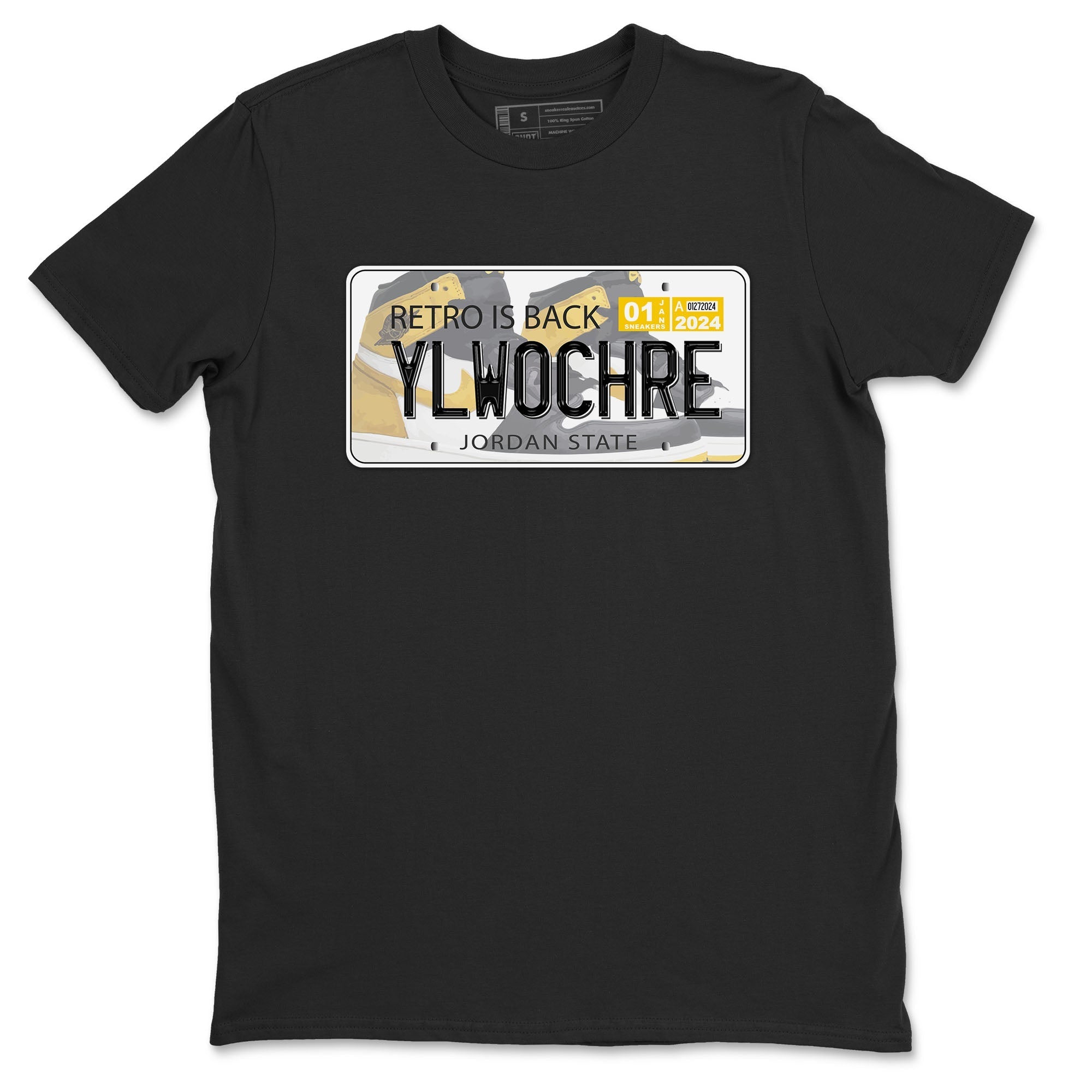 Jordan Plate snkmatch Tees - Air Jordan 1 Yellow Ochre