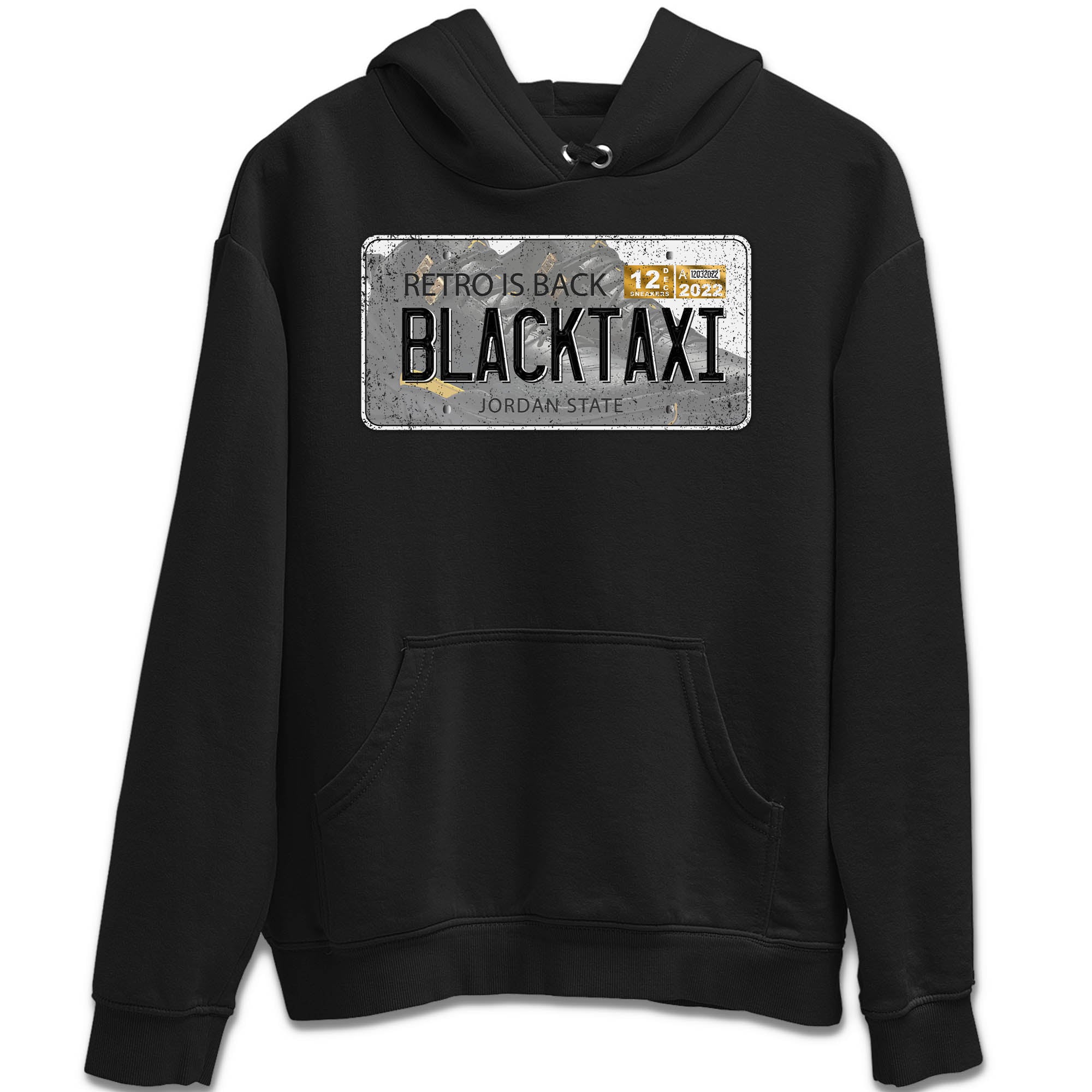 Jordan Plate Unisex Tops - Air Jordan 12 Black Taxi