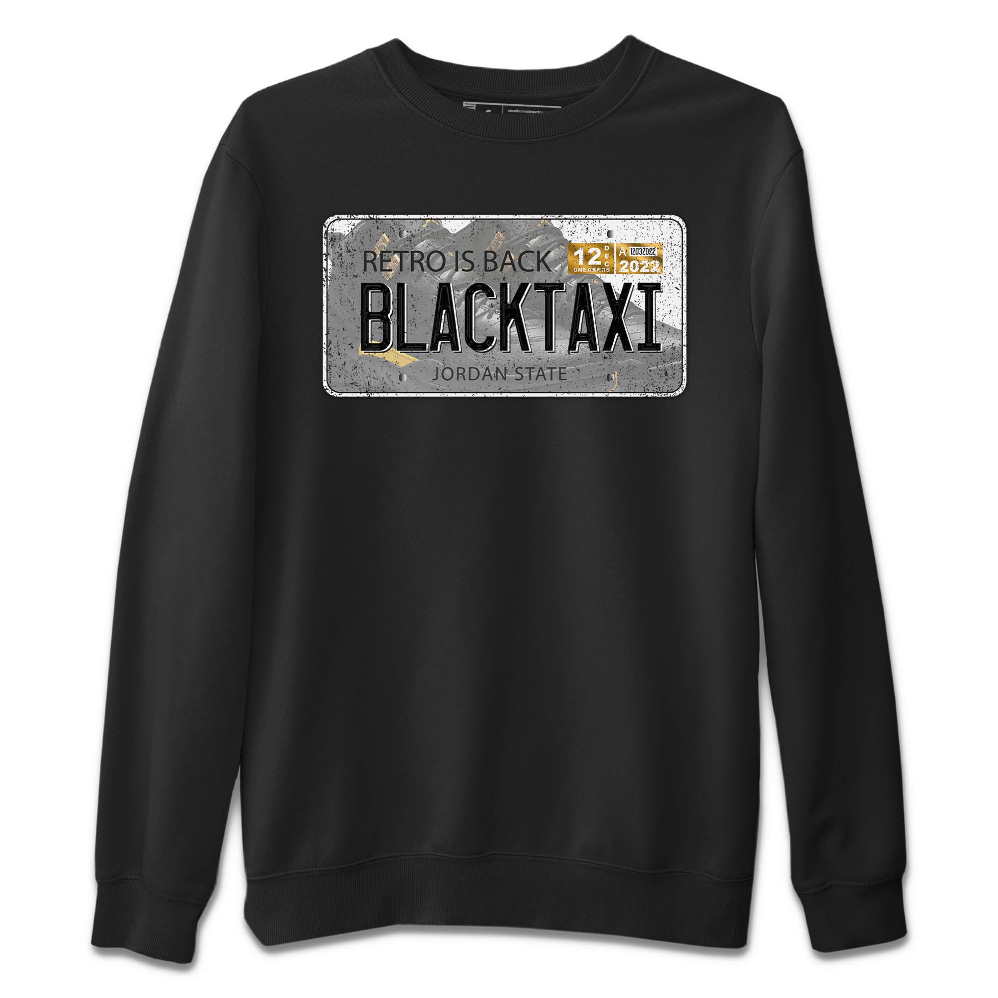 Jordan Plate Unisex Tops - Air Jordan 12 Black Taxi