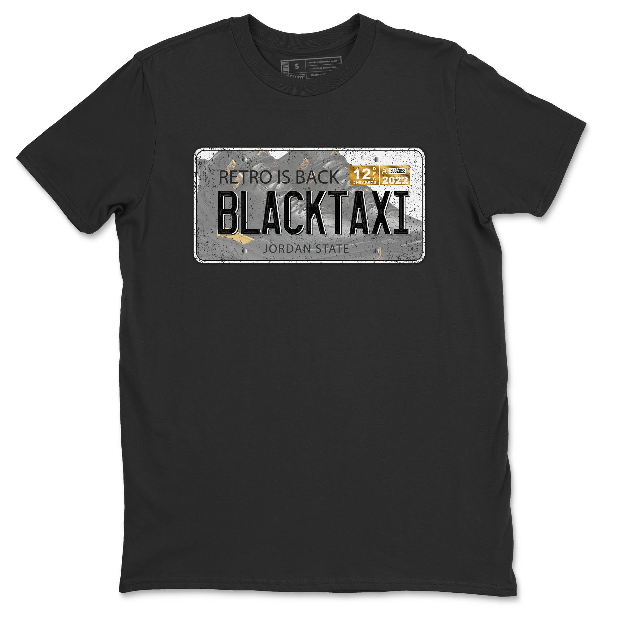 Jordan Plate Unisex Tops - Air Jordan 12 Black Taxi