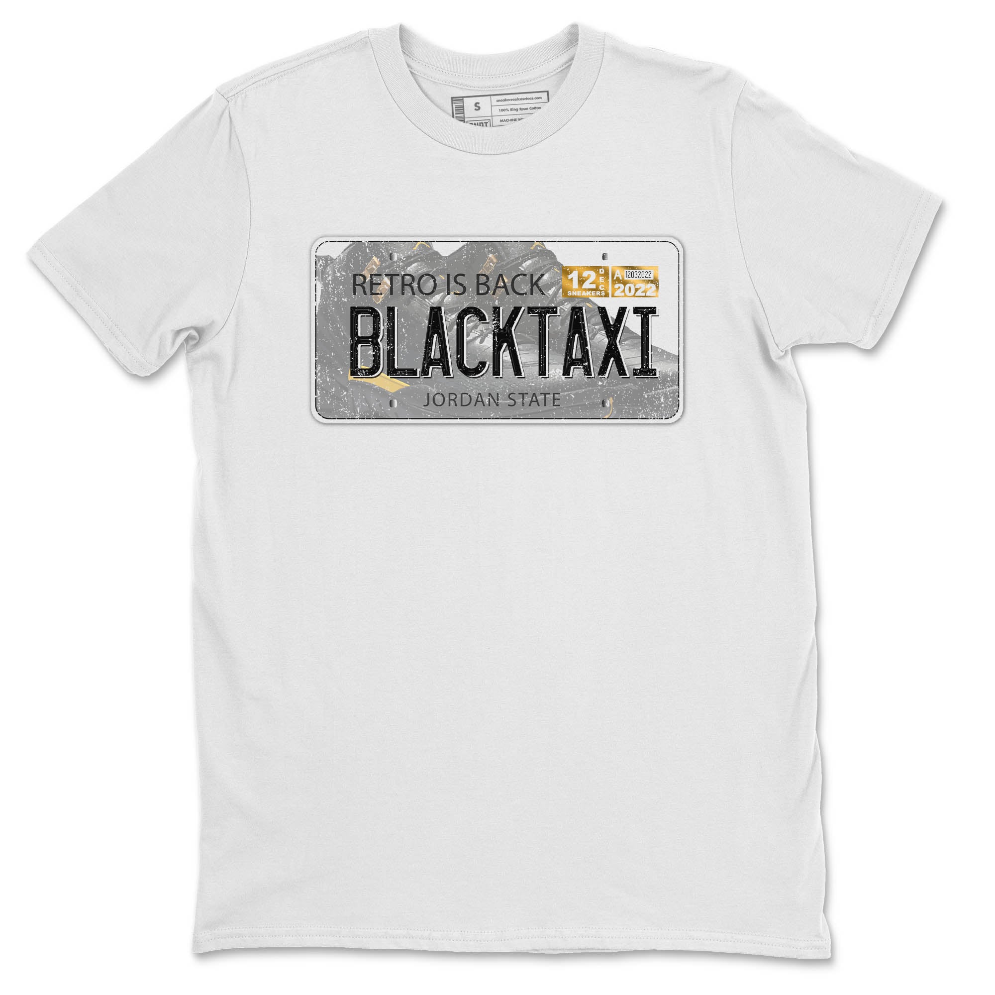 Jordan Plate Unisex Tops - Air Jordan 12 Black Taxi