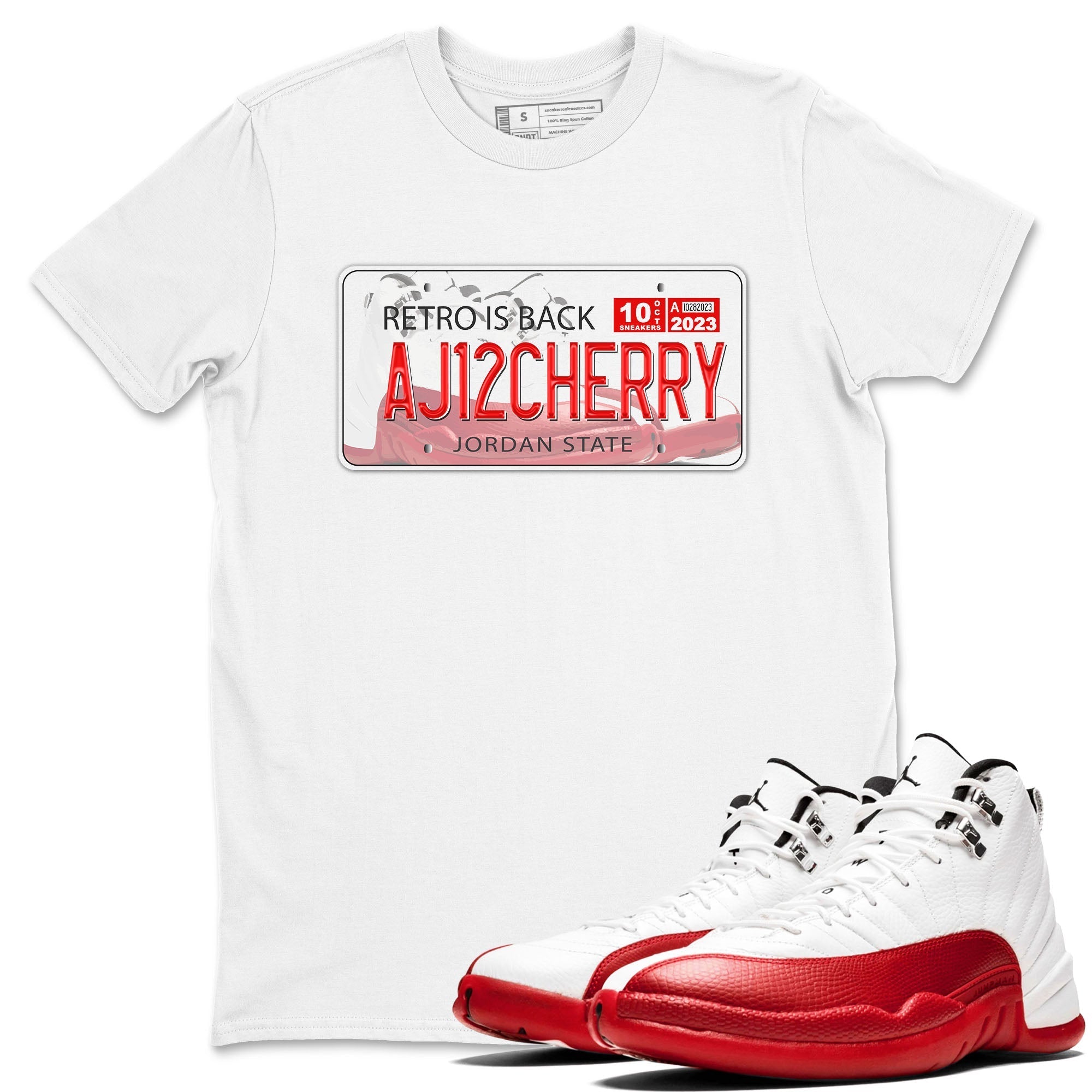 Jordan Plate snkmatch Tee - Air Jordan 12 Cherry