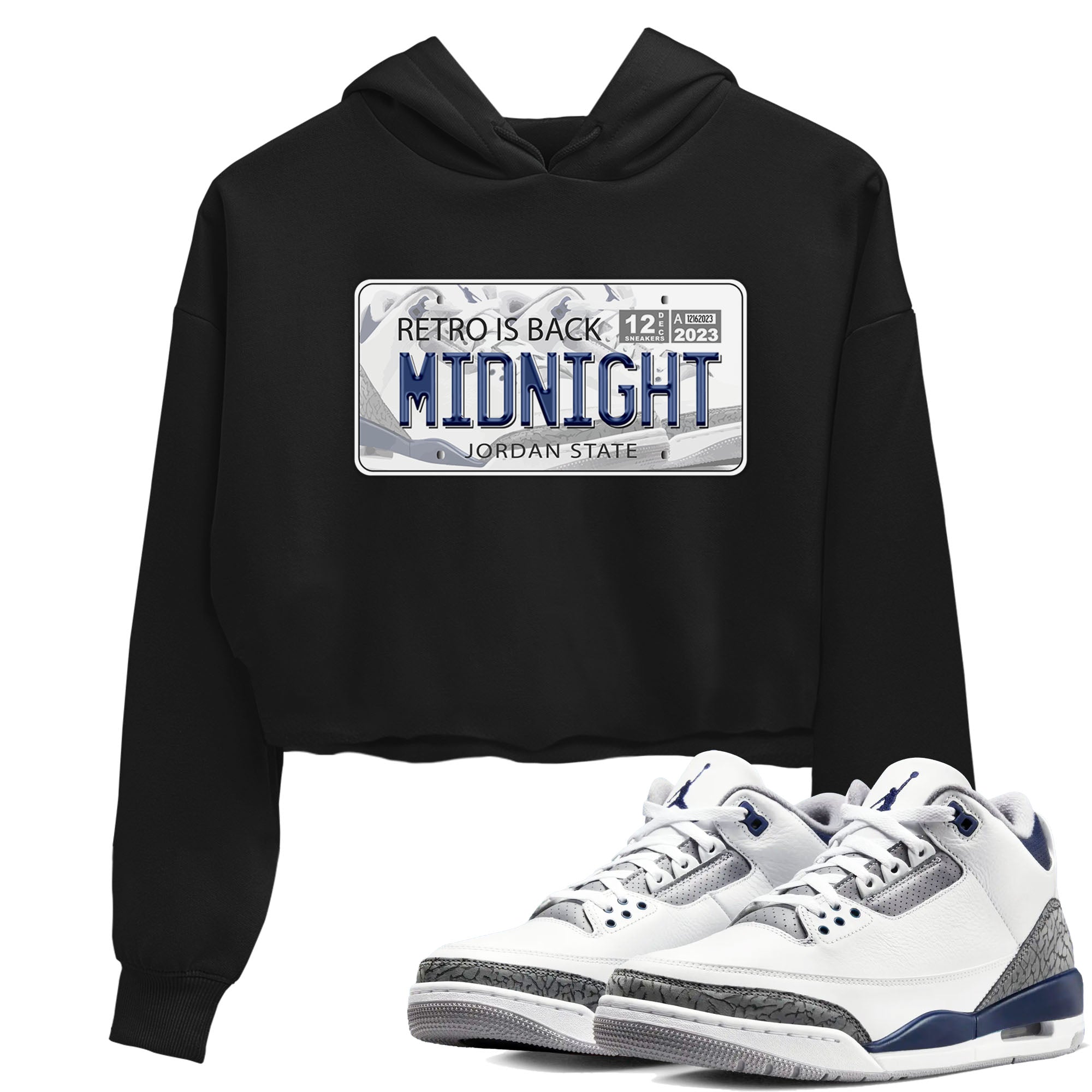 Jordan Plate snkmatch Women's Top - Air Jordan 3 Midnight Navy 2023