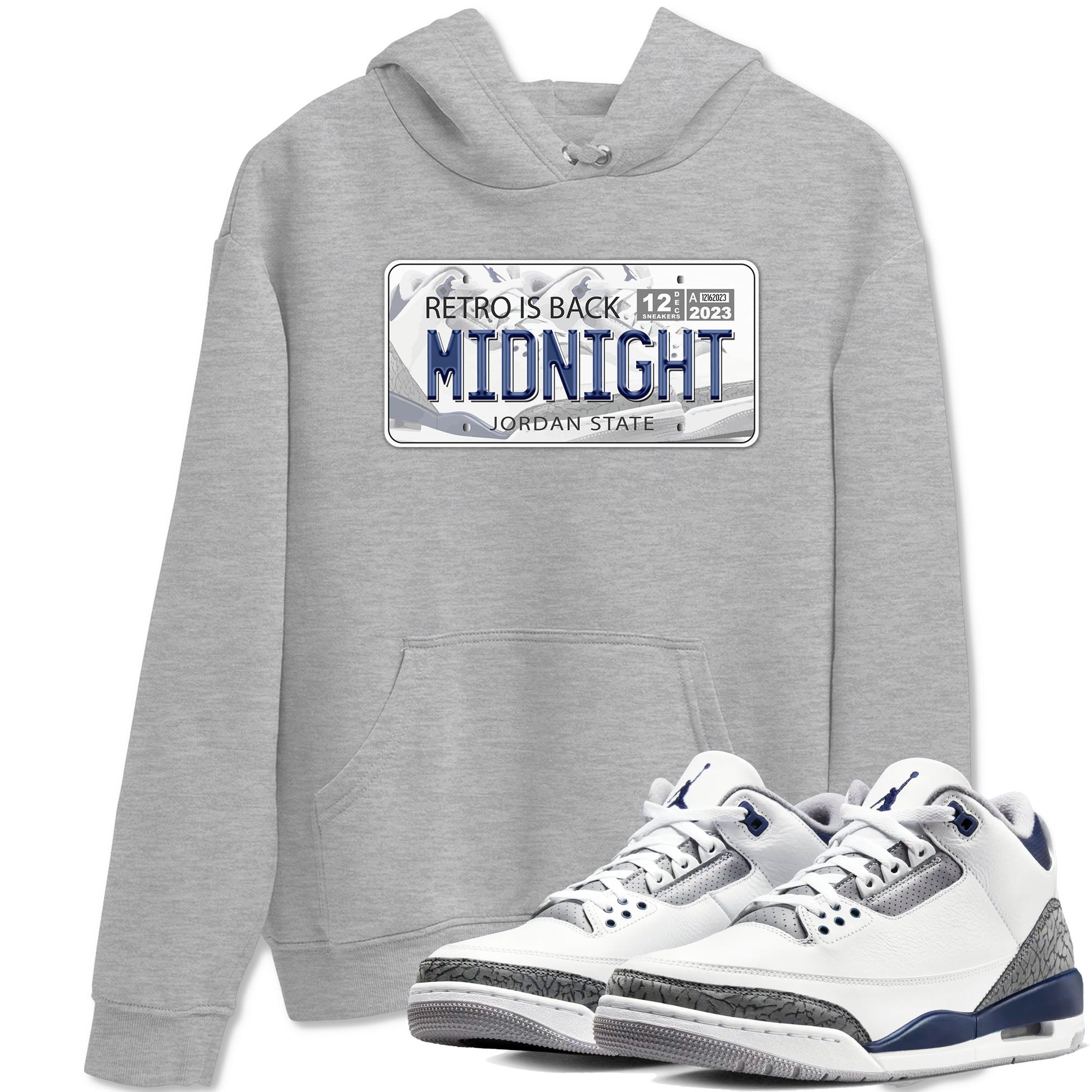 Jordan Plate snkmatch Tees - Air Jordan 3 Midnight Navy 2023