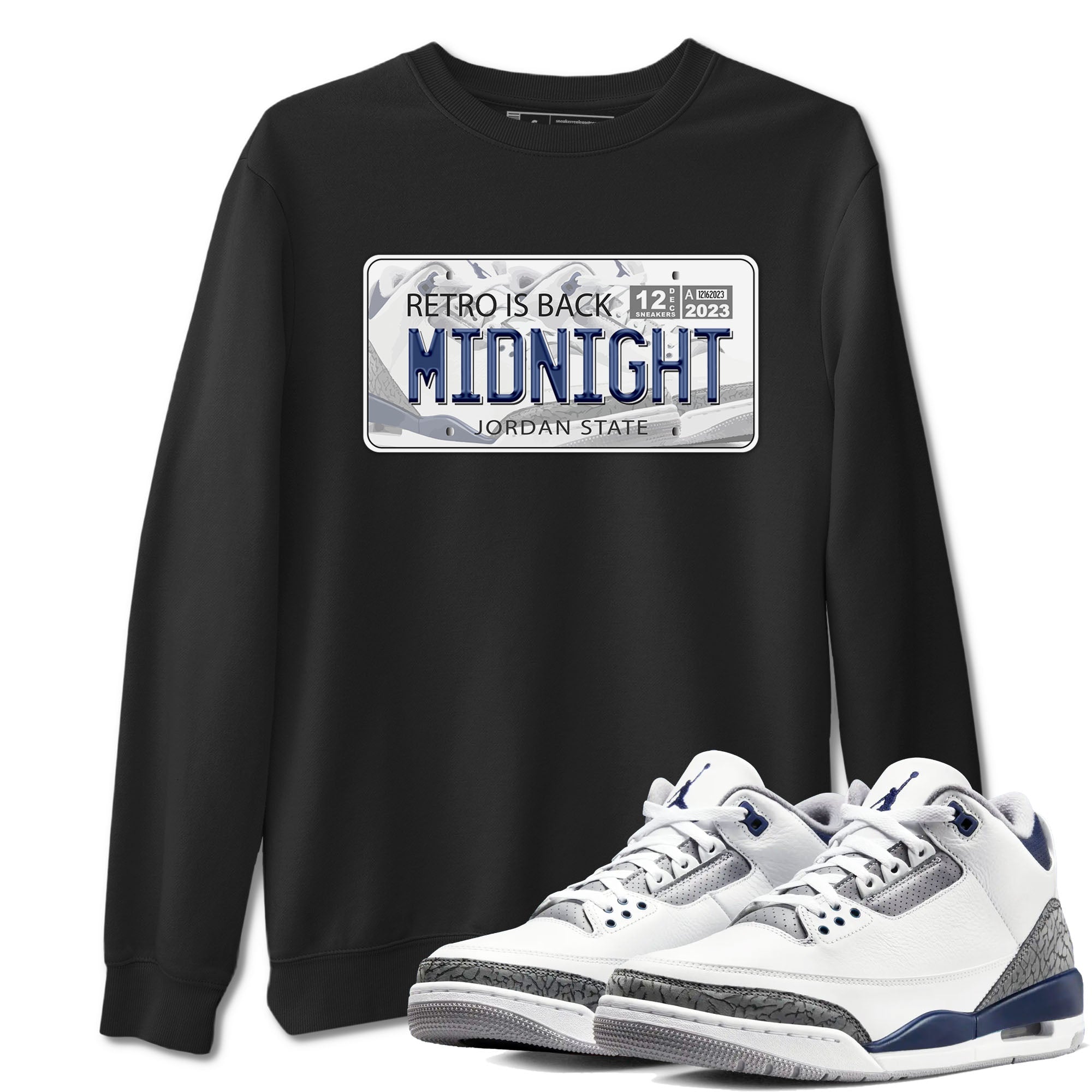 Jordan Plate snkmatch Tees - Air Jordan 3 Midnight Navy 2023