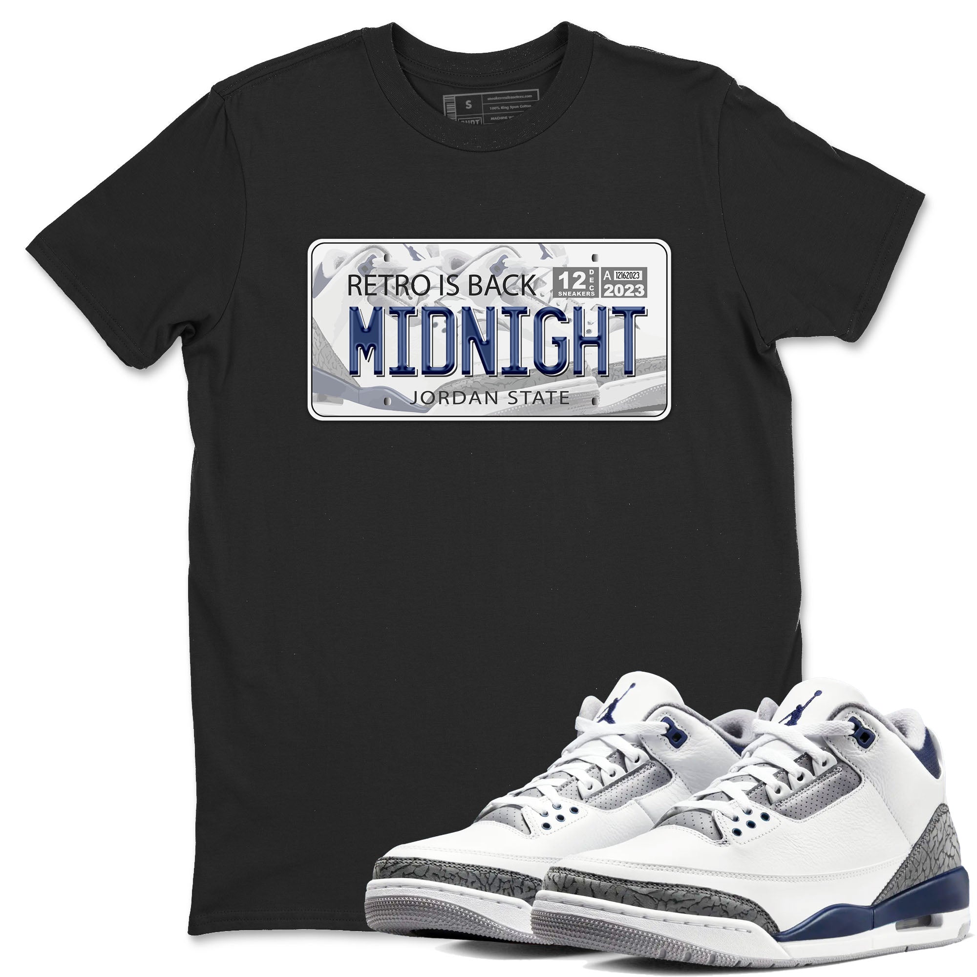 Jordan Plate snkmatch Tees - Air Jordan 3 Midnight Navy 2023