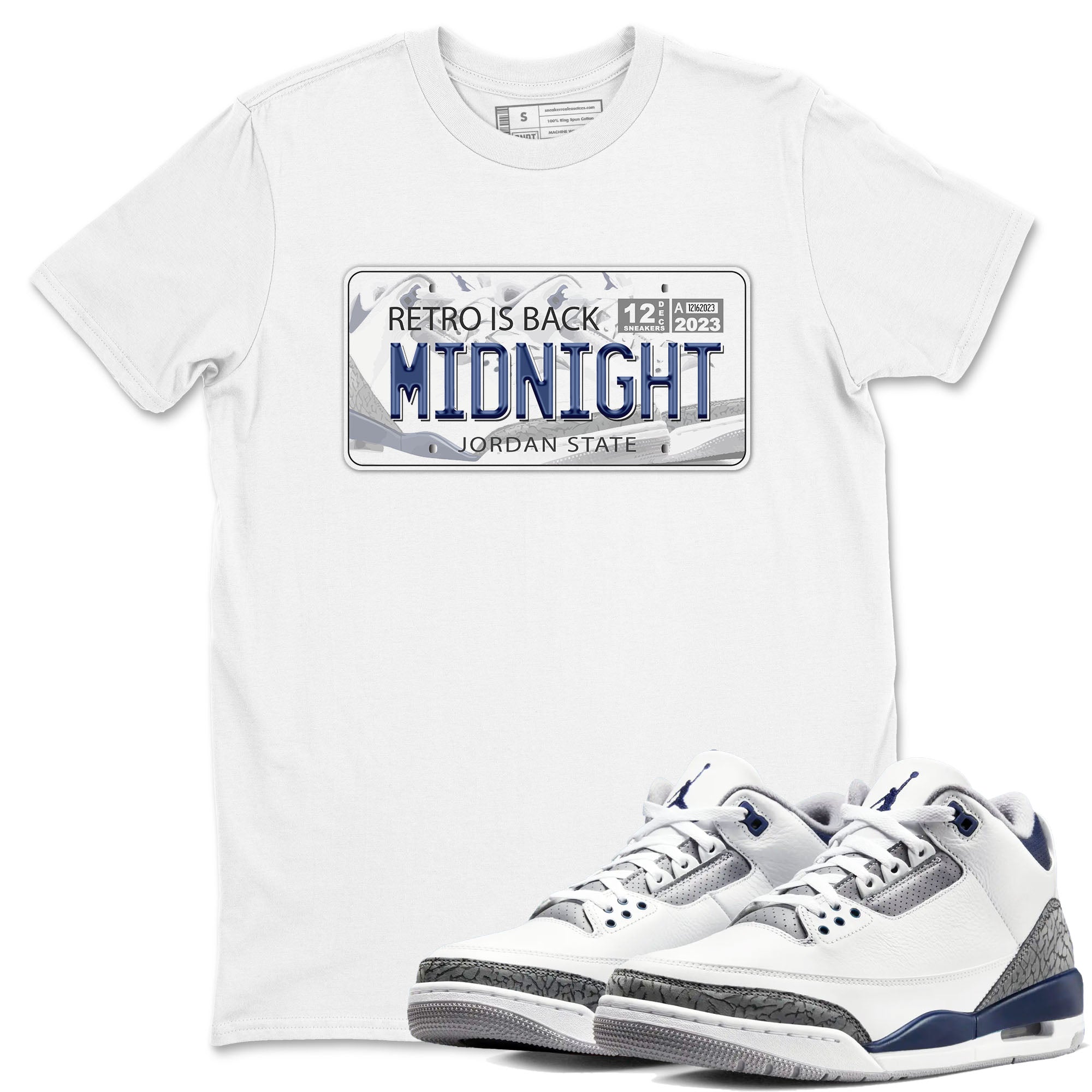 Jordan Plate snkmatch Tees - Air Jordan 3 Midnight Navy 2023