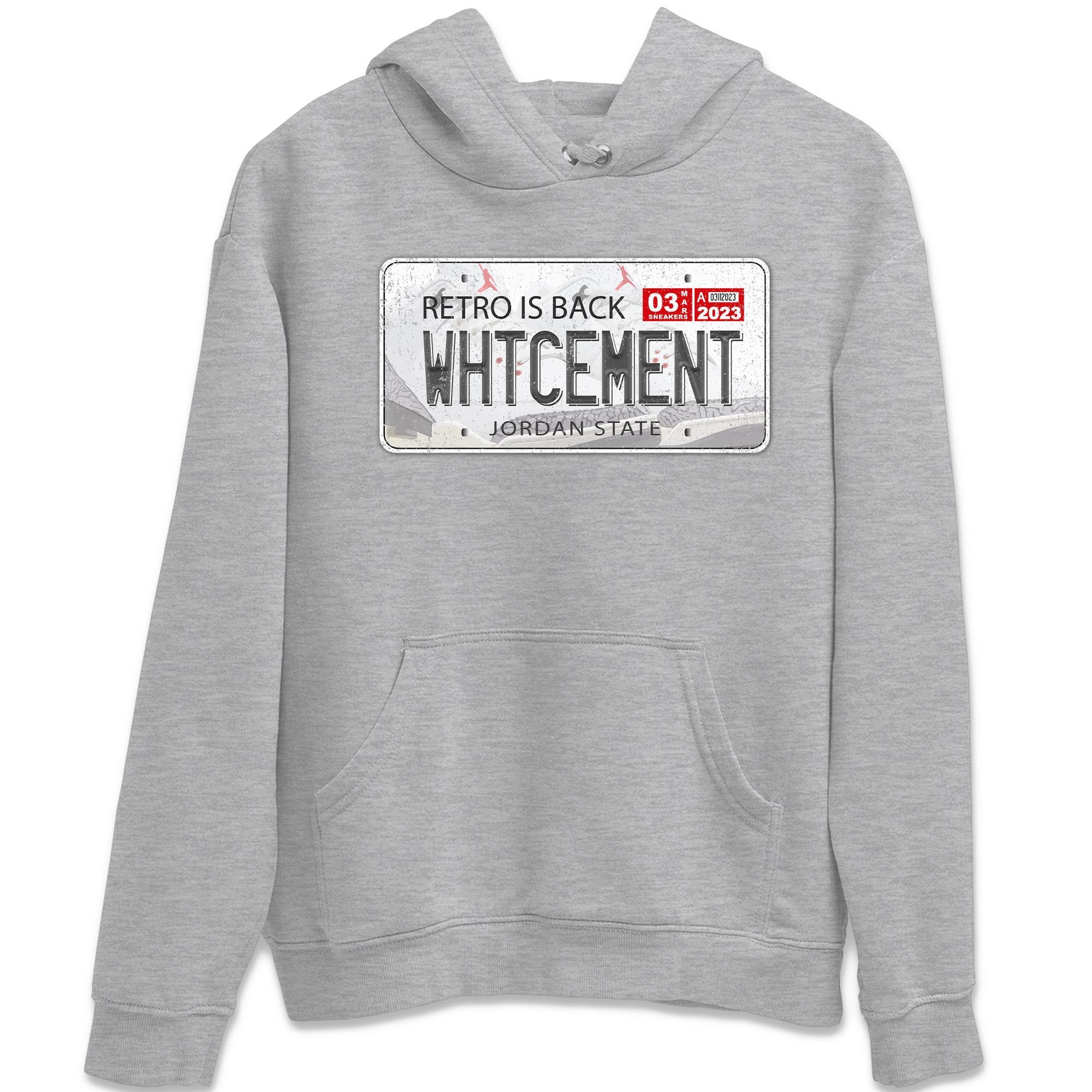 Jordan Plate Unisex Tops - Air Jordan 3 White Cement