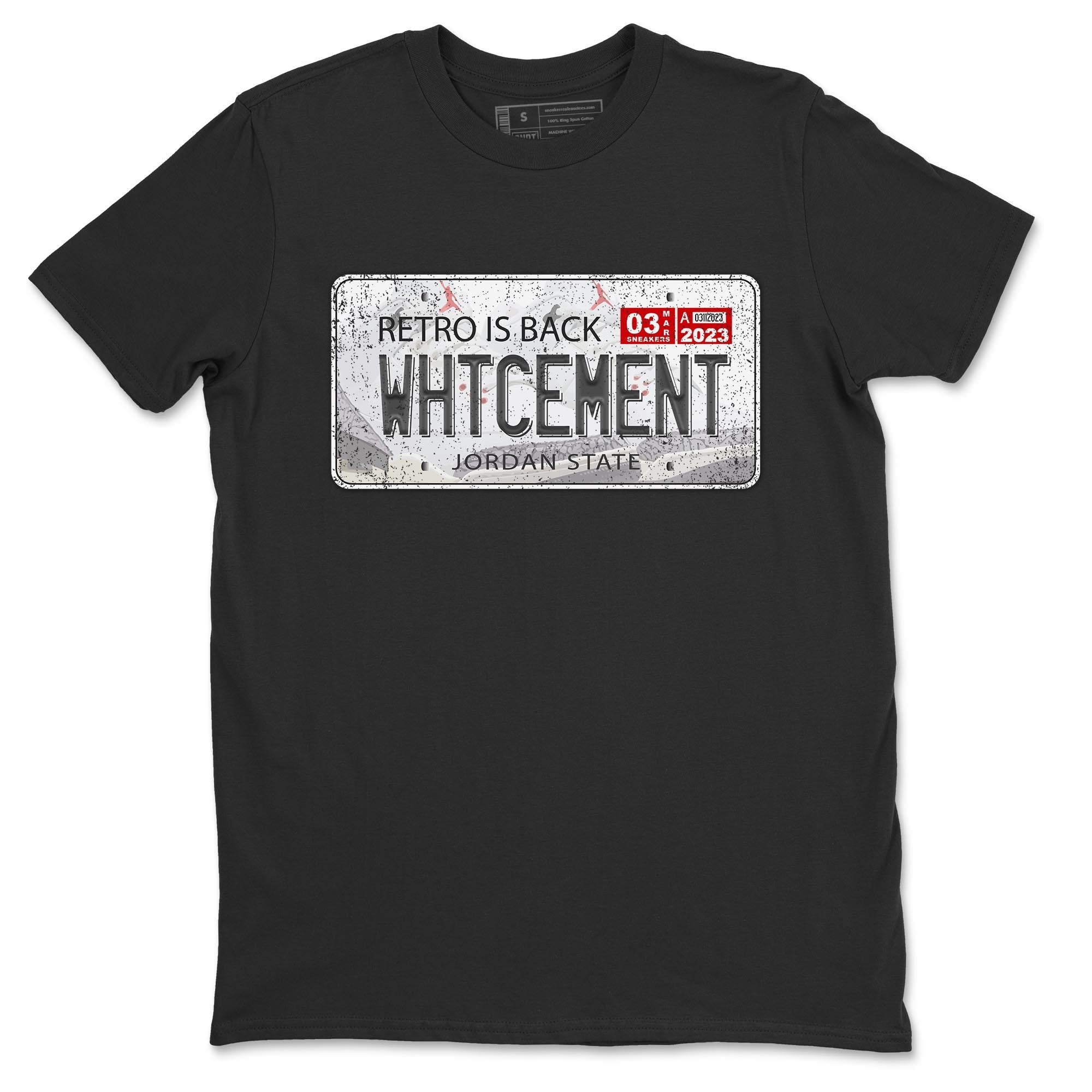 Jordan Plate Unisex Tops - Air Jordan 3 White Cement