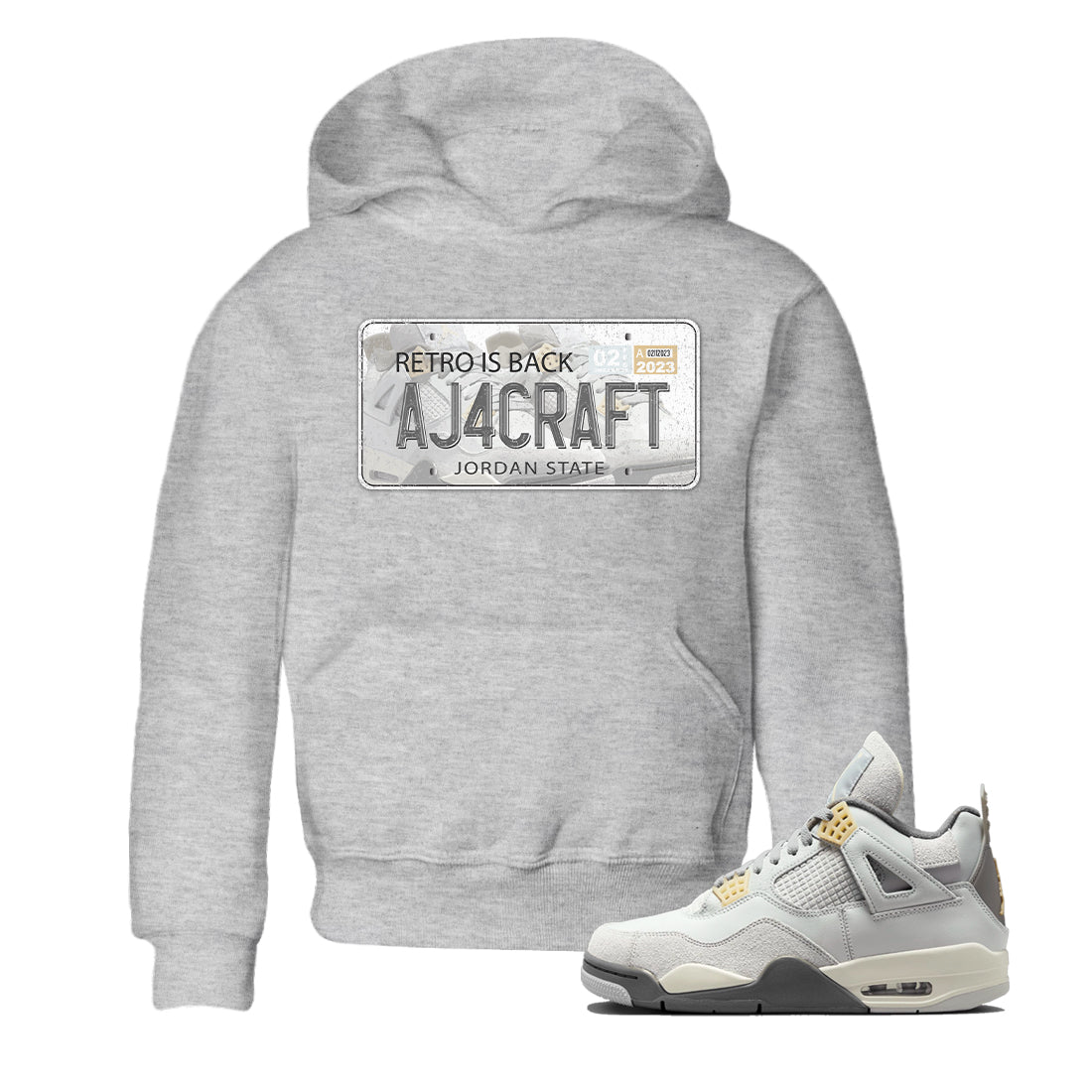 Jordan Plate Kids Tops - Air Jordan 4 Craft