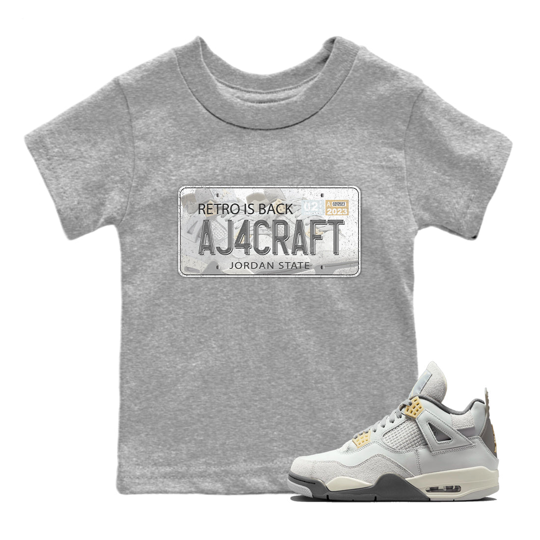 Jordan Plate Kids Tops - Air Jordan 4 Craft