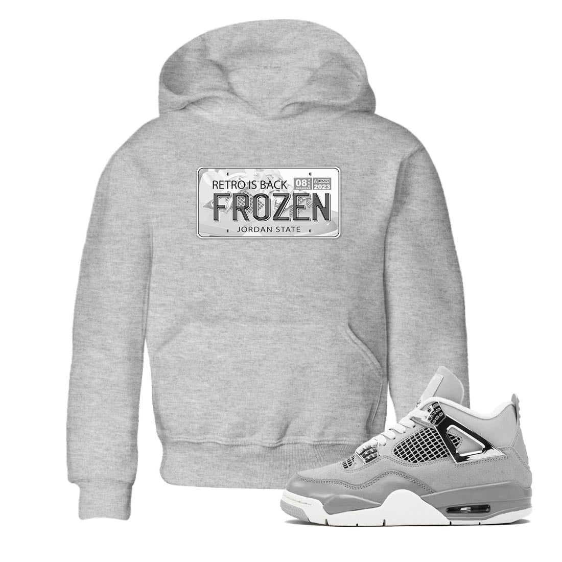 Jordan Plate snkmatch Tee Kids - Air Jordan 4 Frozen Moments