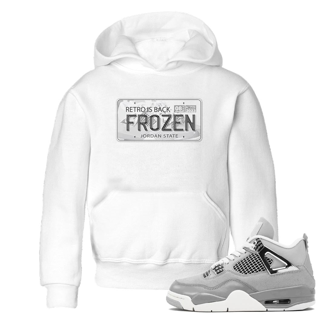 Jordan Plate snkmatch Tee Kids - Air Jordan 4 Frozen Moments