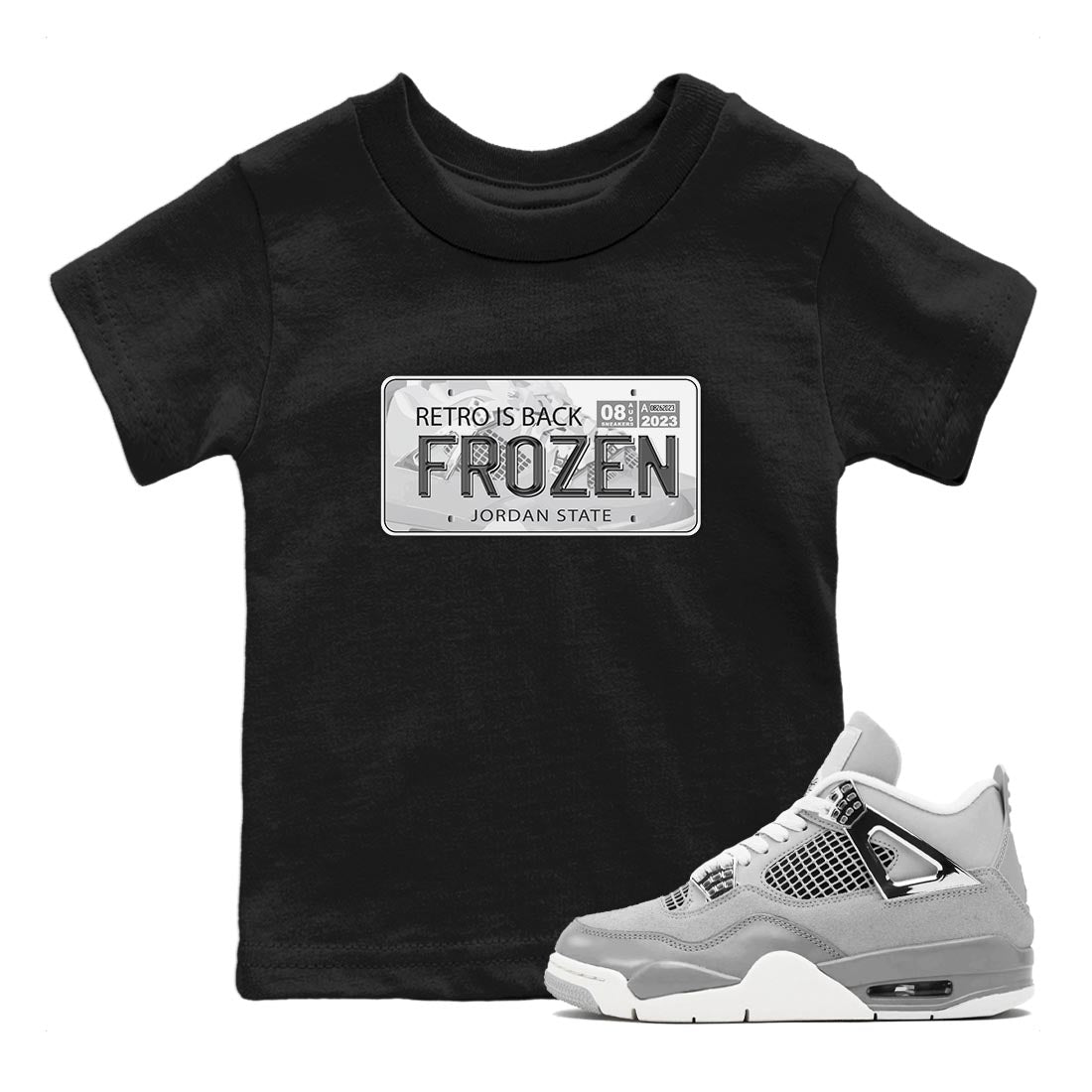 Jordan Plate snkmatch Tee Kids - Air Jordan 4 Frozen Moments