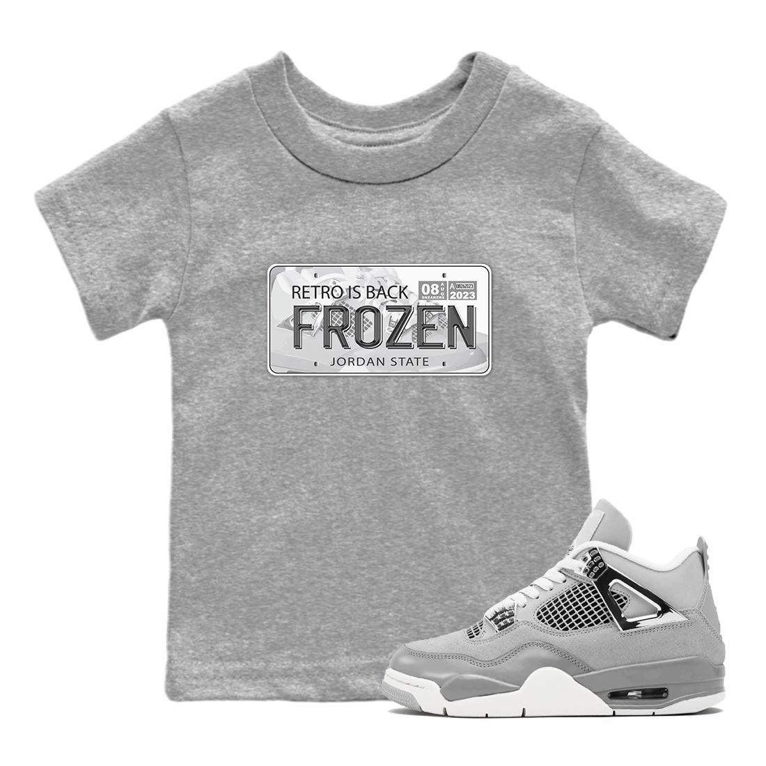 Jordan Plate snkmatch Tee Kids - Air Jordan 4 Frozen Moments