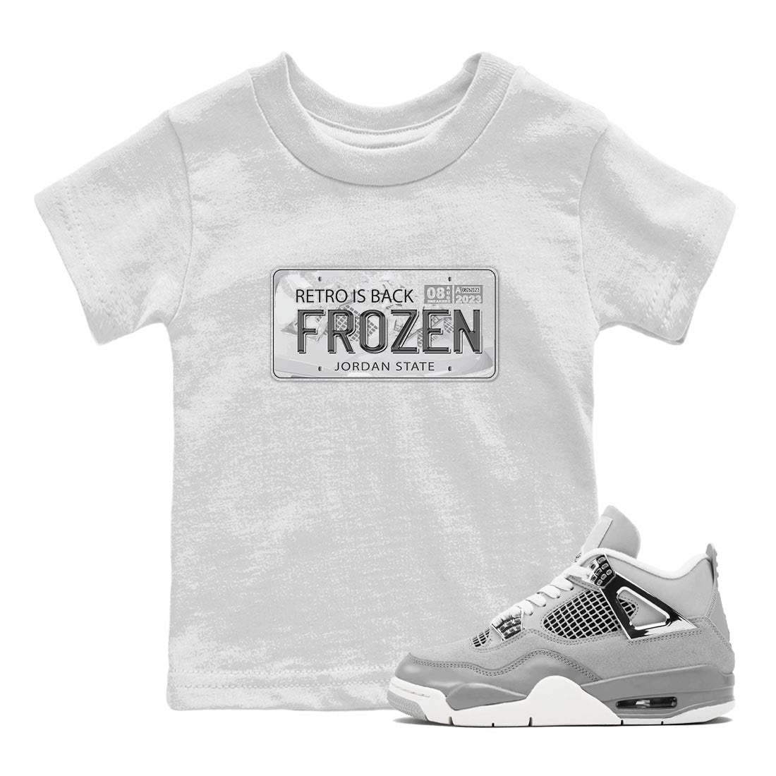 Jordan Plate snkmatch Tee Kids - Air Jordan 4 Frozen Moments
