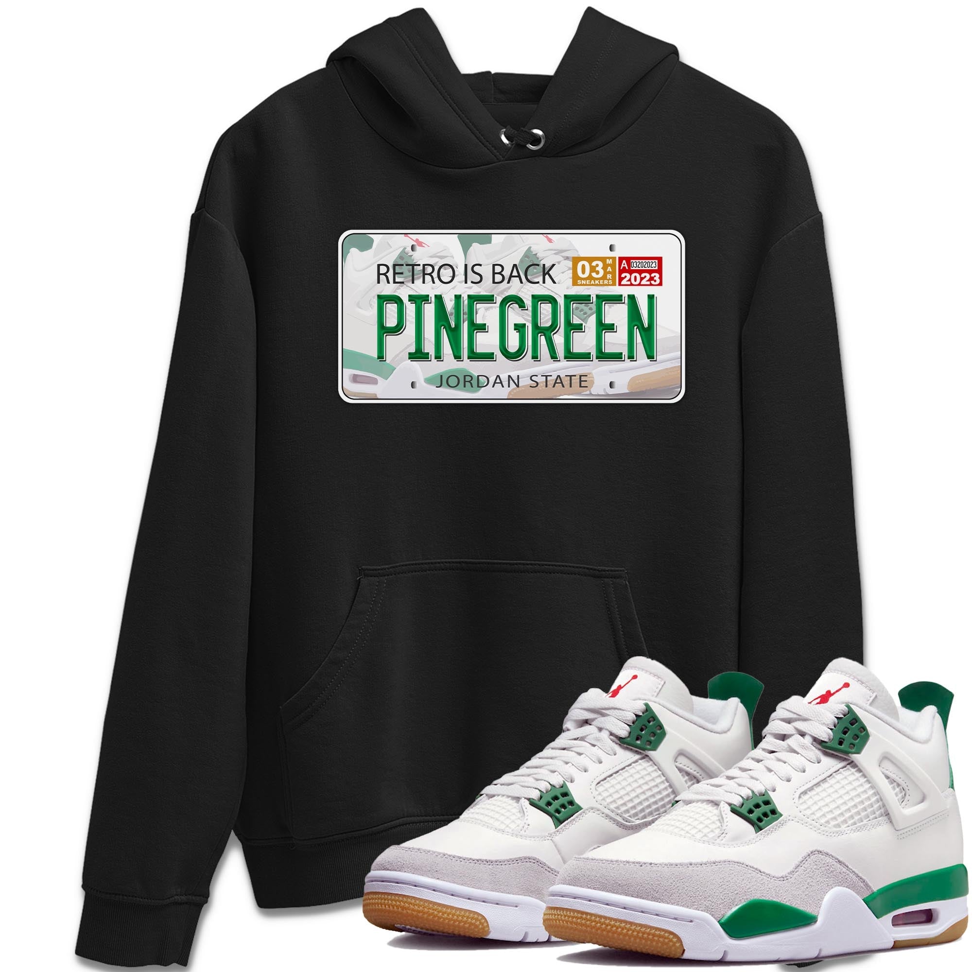 Jordan Plate Unisex Tops - Air Jordan 4 Pine Green SB