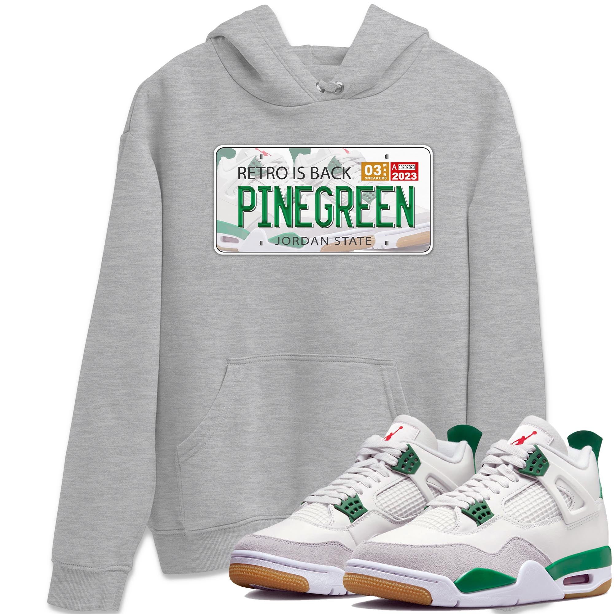 Jordan Plate Unisex Tops - Air Jordan 4 Pine Green SB