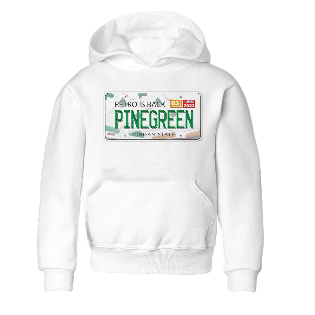 Jordan Plate Kids Tops - Air Jordan 4 Pine Green