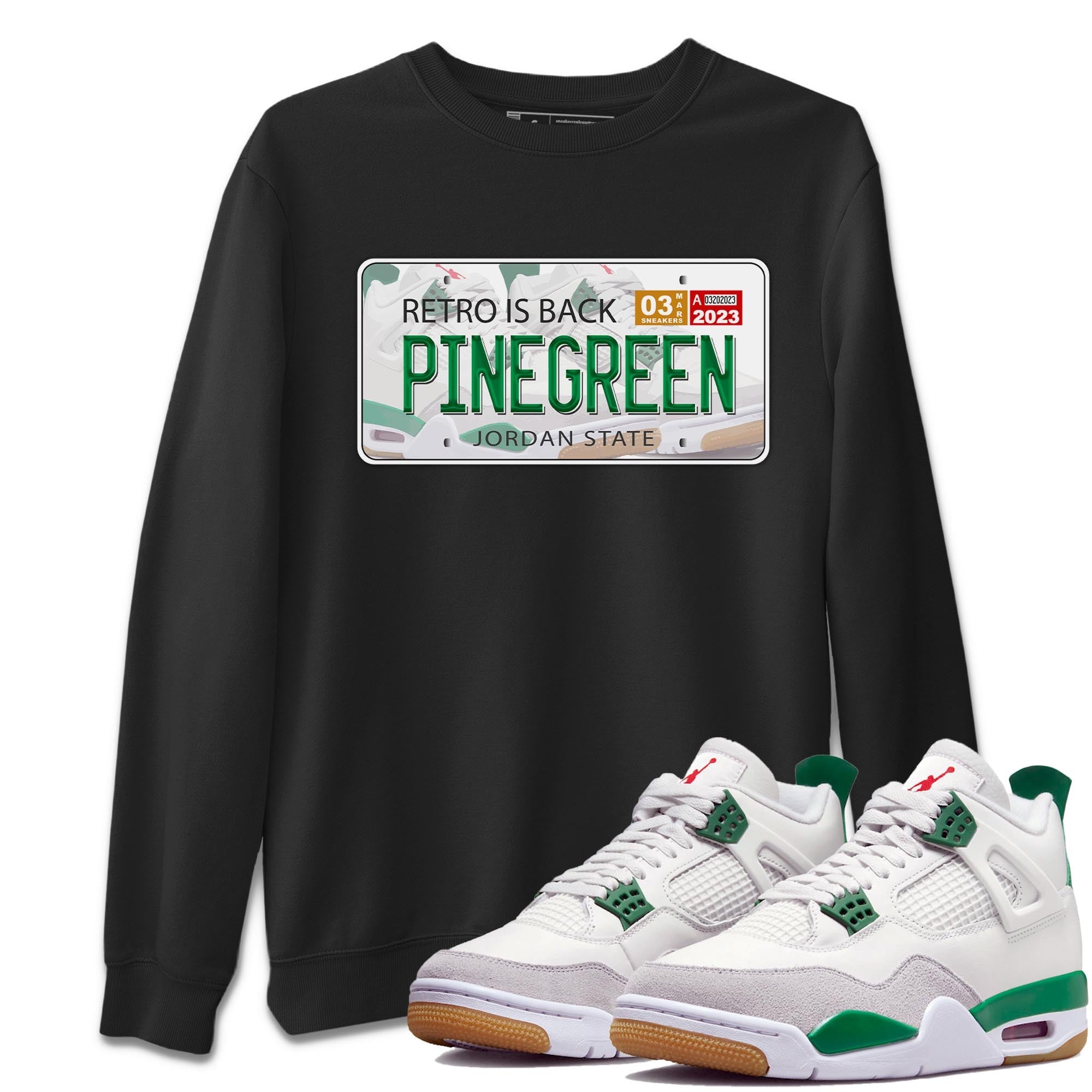 Jordan Plate Unisex Tops - Air Jordan 4 Pine Green SB