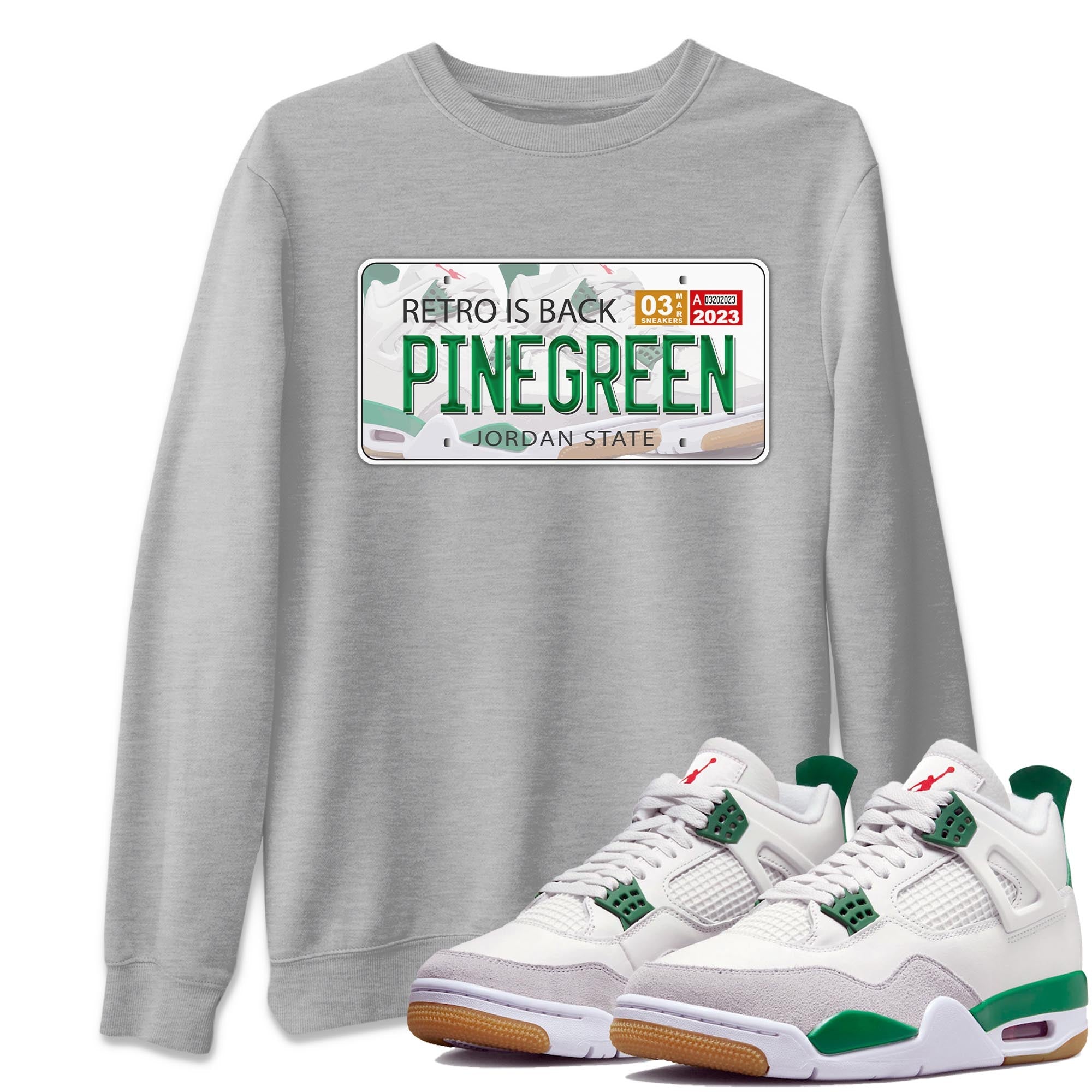 Jordan Plate Unisex Tops - Air Jordan 4 Pine Green SB