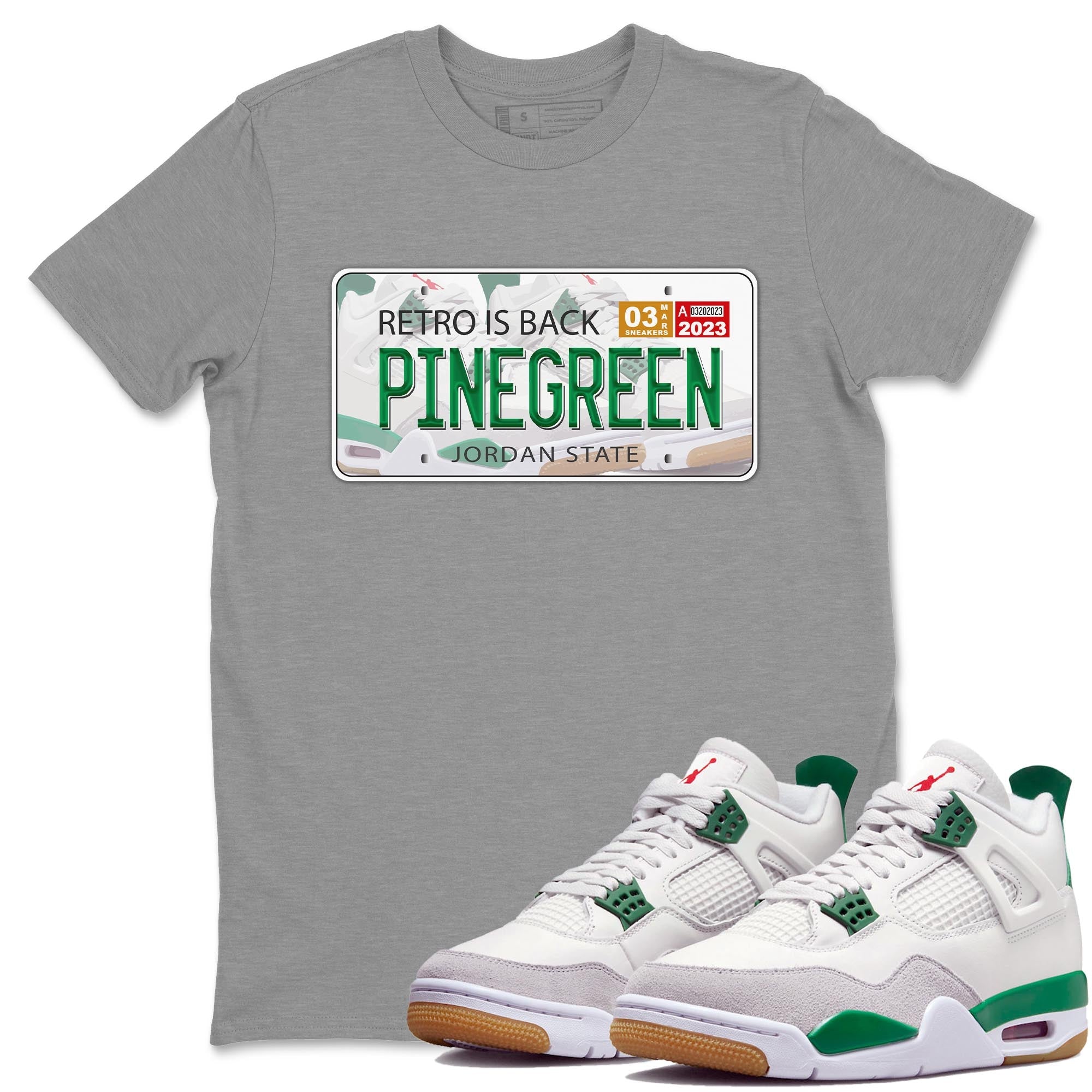 Jordan Plate Unisex Tops - Air Jordan 4 Pine Green SB