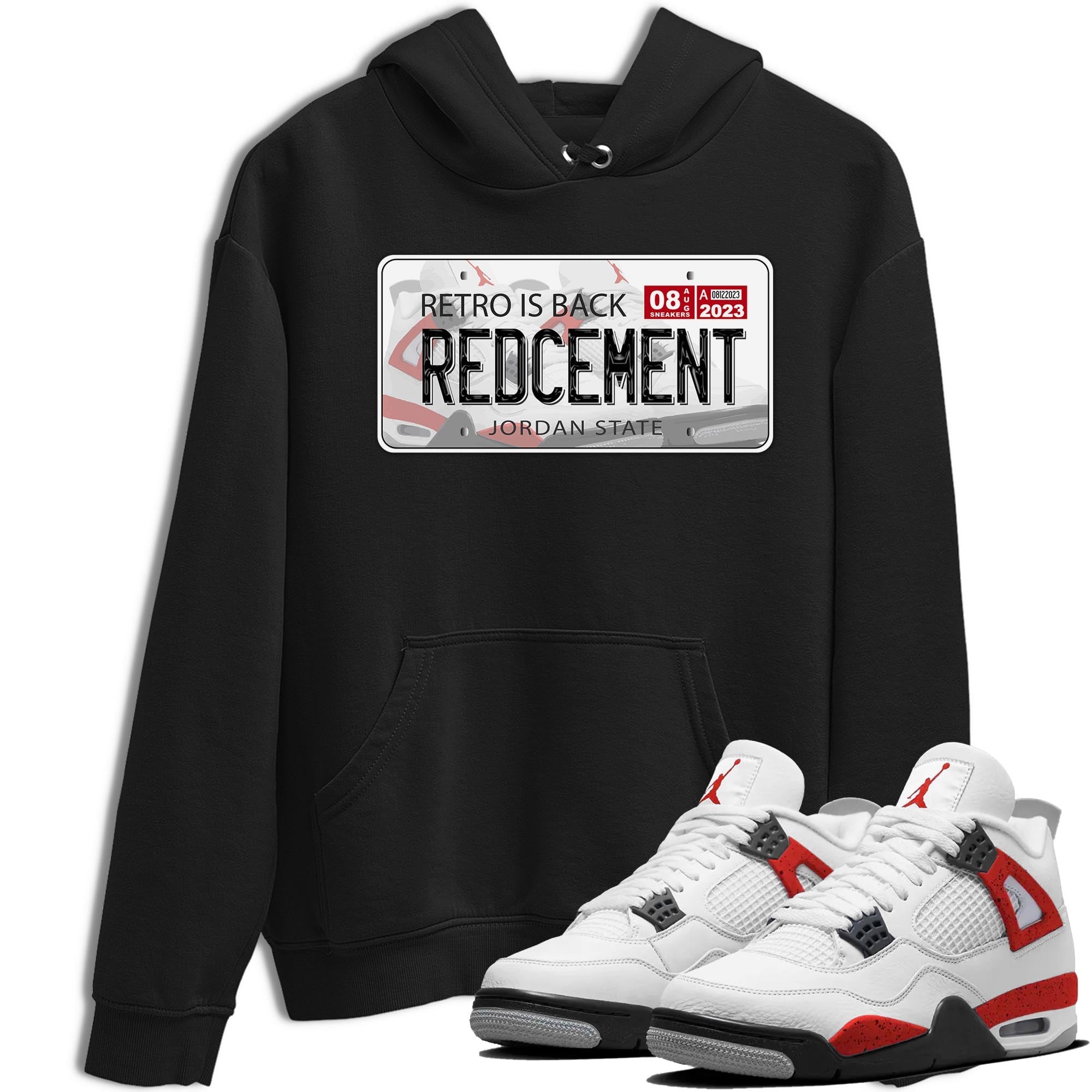 Jordan Plate snkmatch Tee - Air Jordan 4 Red Cement